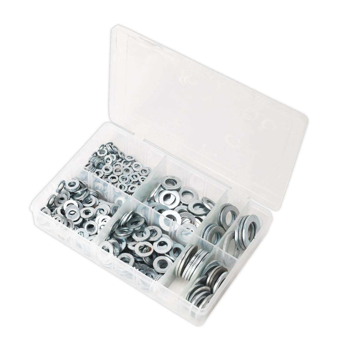 Sealey Flat Washer Assortment 495pc M6-M24 Form C Metric AB056WC