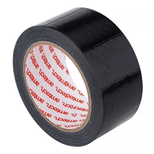 Amtech Roll of black duct tape (25m x 48mm) - W8210