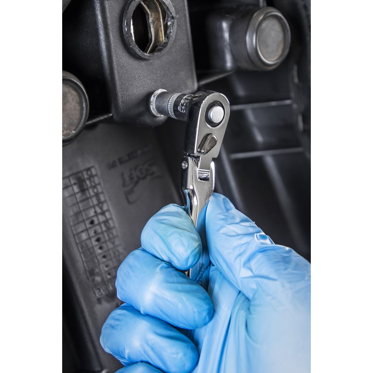 Sealey Micro Flexi-Head Ratchet Wrench 1/4"Sq Drive S01254