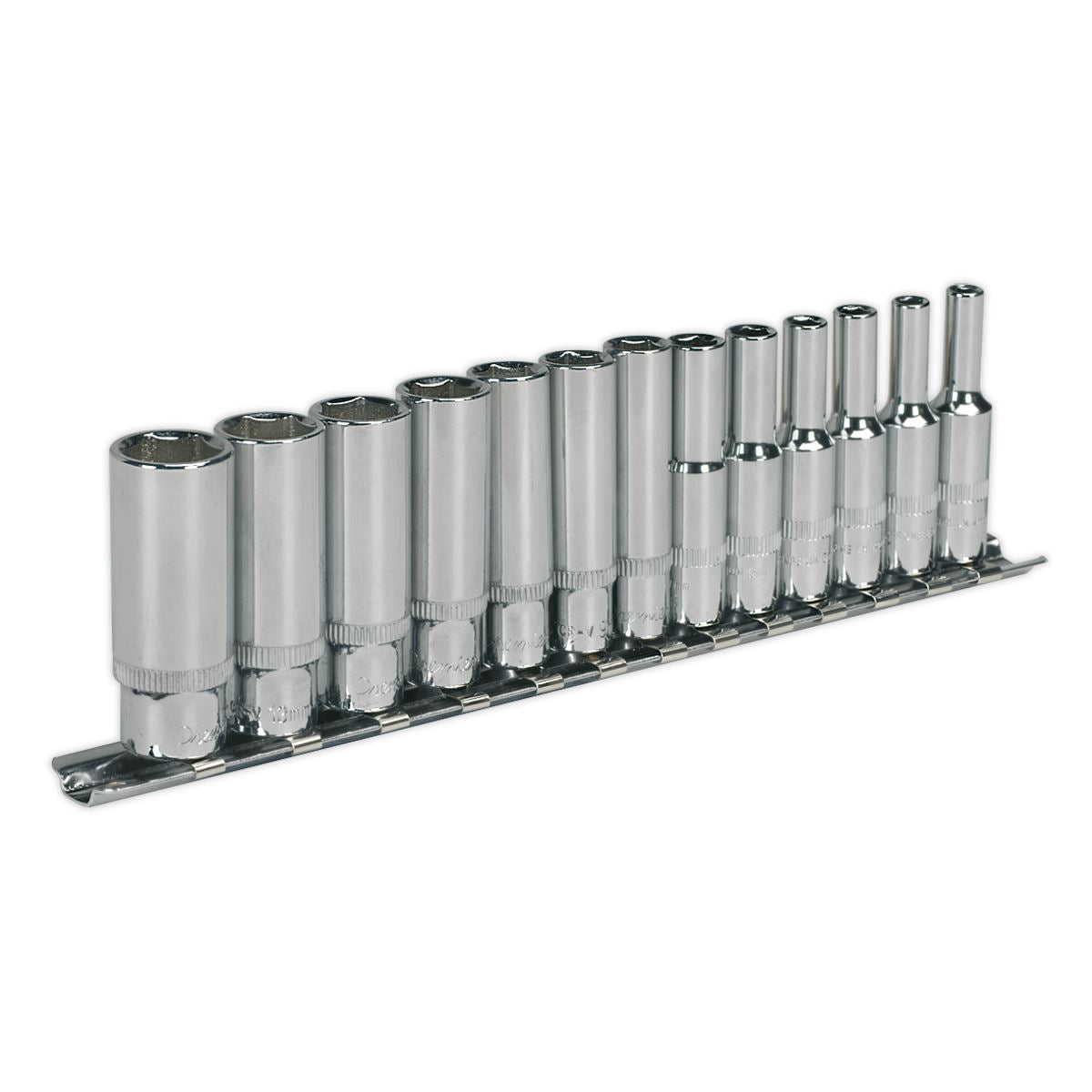 Sealey Socket Set 13pc 1/4"Sq Drive Deep WallDrive Metric AK2692