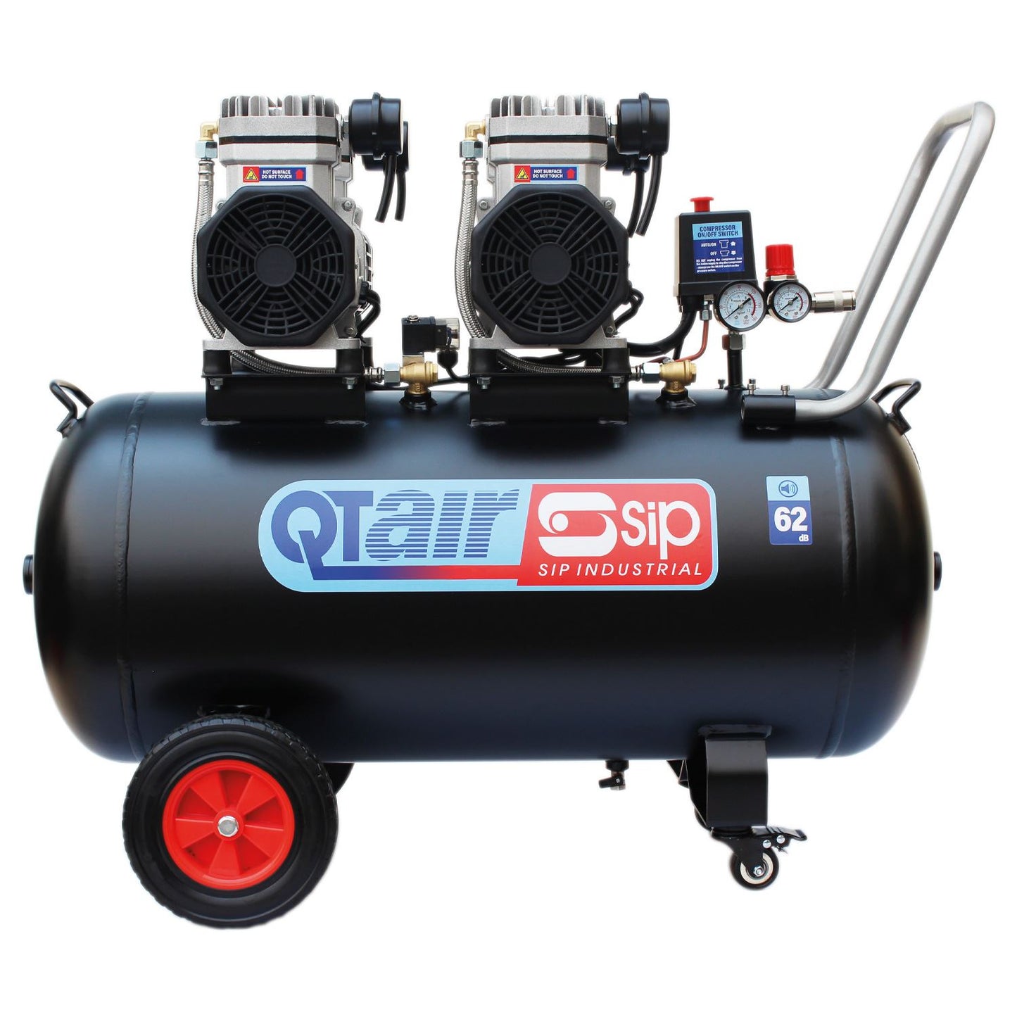 SIP QT AIR DD 3hp 100ltr Ultra Low Noise Oil-Free Direct Drive Compressor