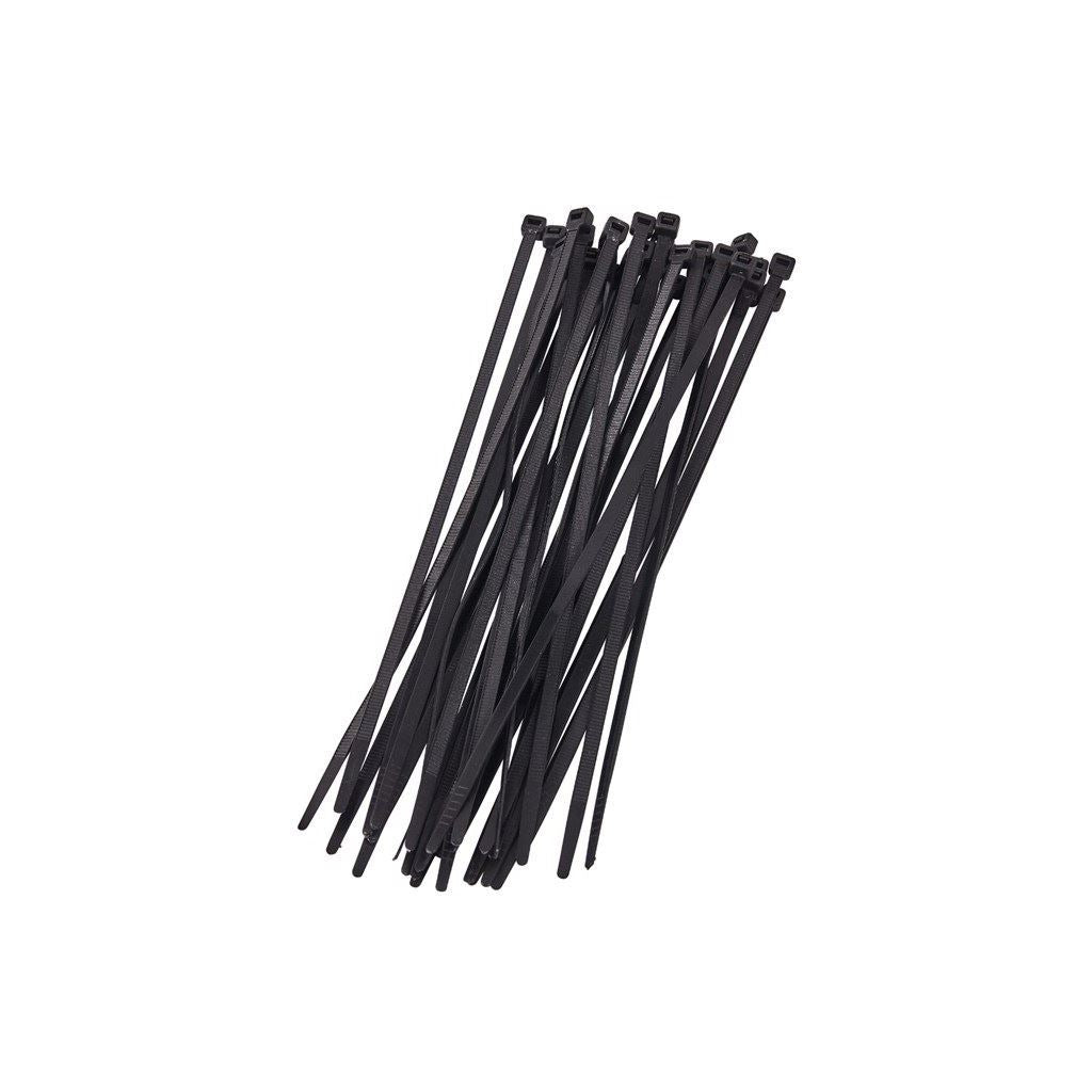 30x Black Nylon Cable Ties 4.8mm x 250mm Computer Wires Garage Workshop Office