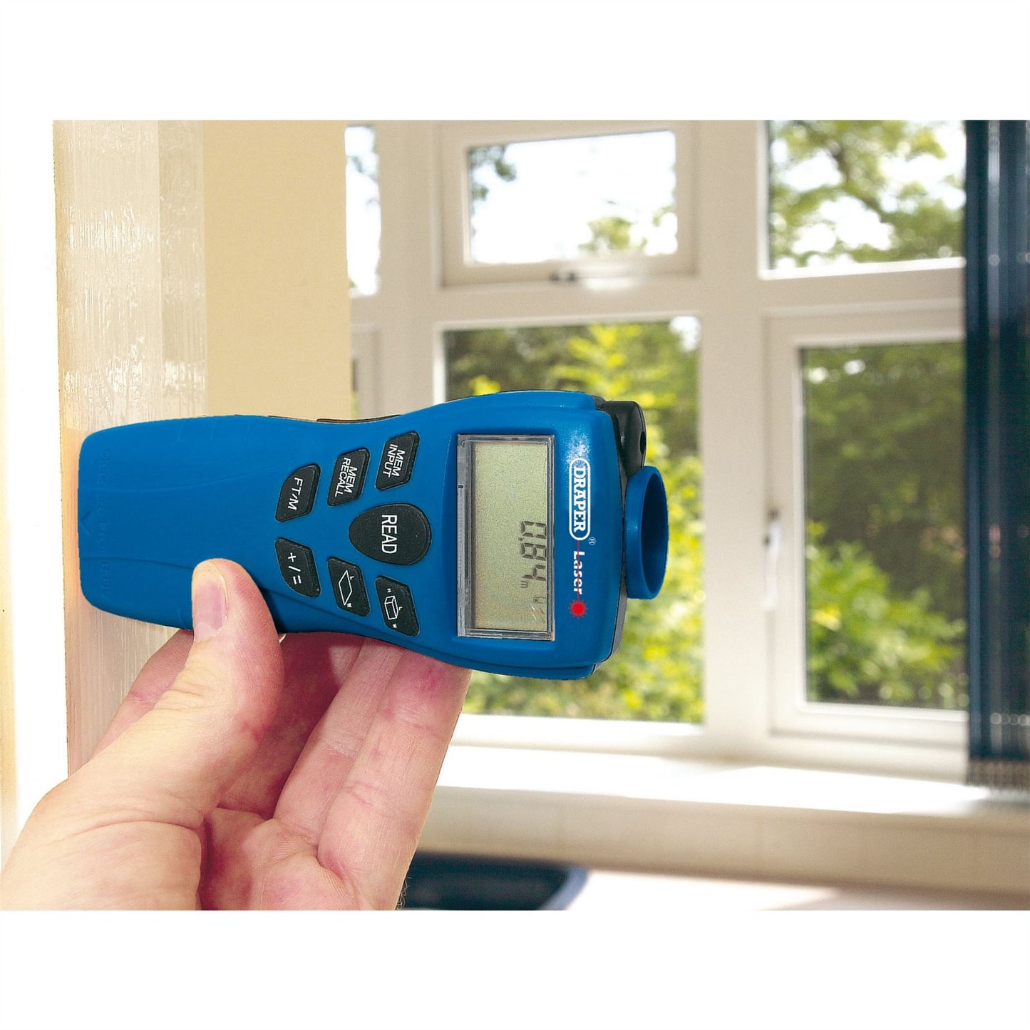 Draper Distance Measure/Stud Detector with Laser Pointer 88988