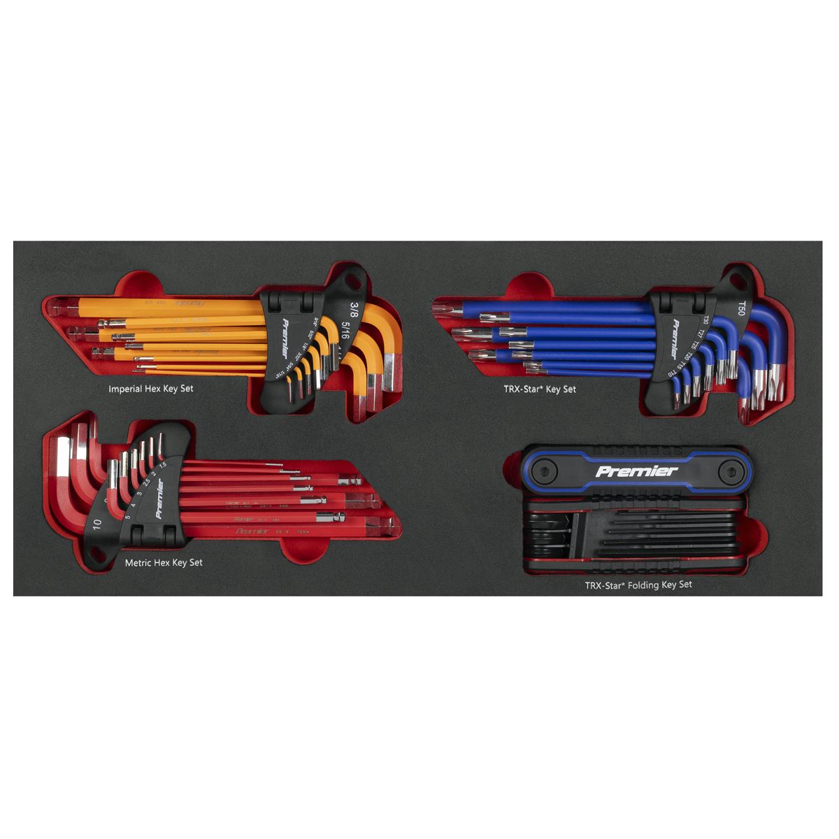 Sealey Premier Master Key Set with Tool Tray 43pc TBT62
