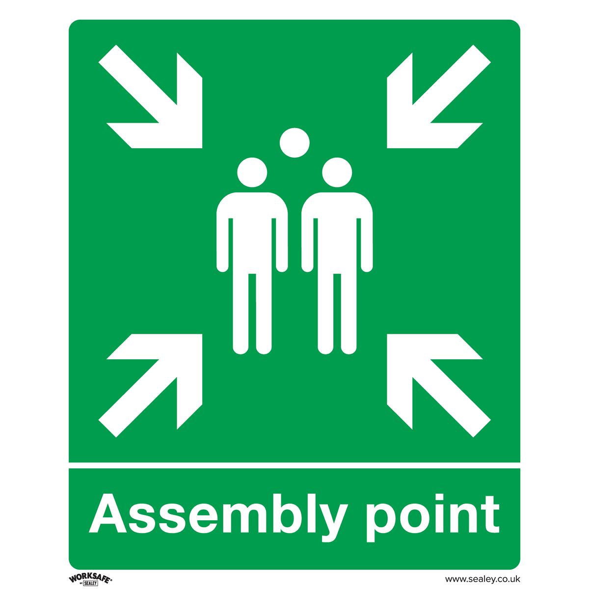 Sealey Safety Sign - Assembly Point - Rigid Plastic SS37P1
