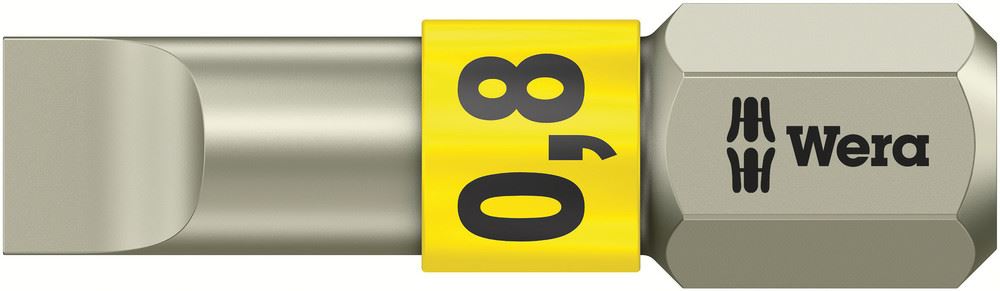 Wera 3800/1Ts Bit Slotted 0.8/5.5/25 Stainless Torsion 071000