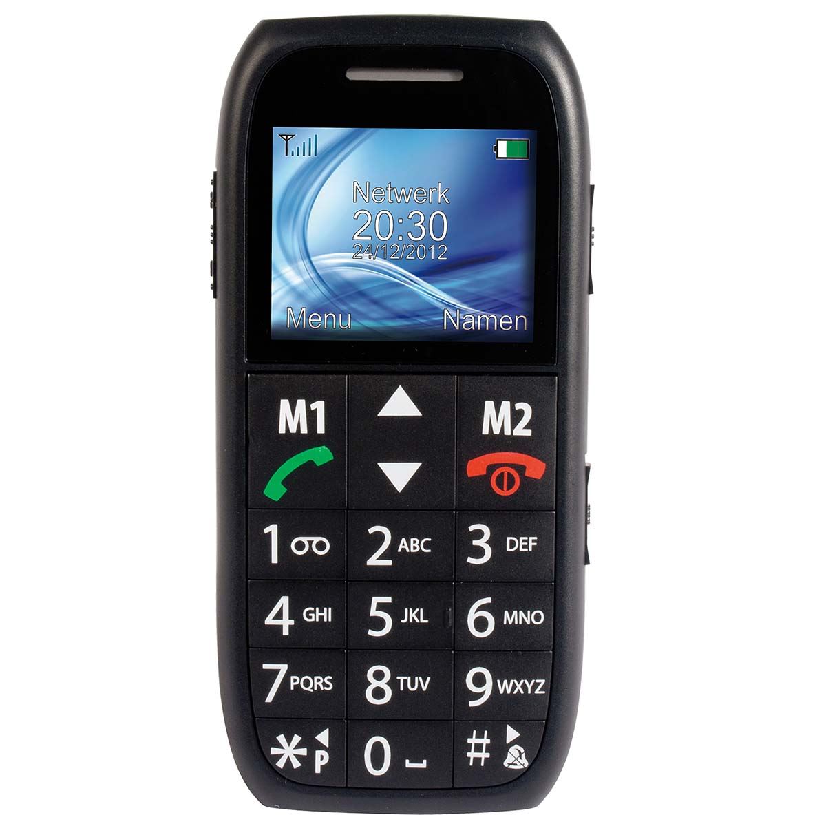 Fysic FM-7500 Simple mobile phone for seniors with SOS panic button black