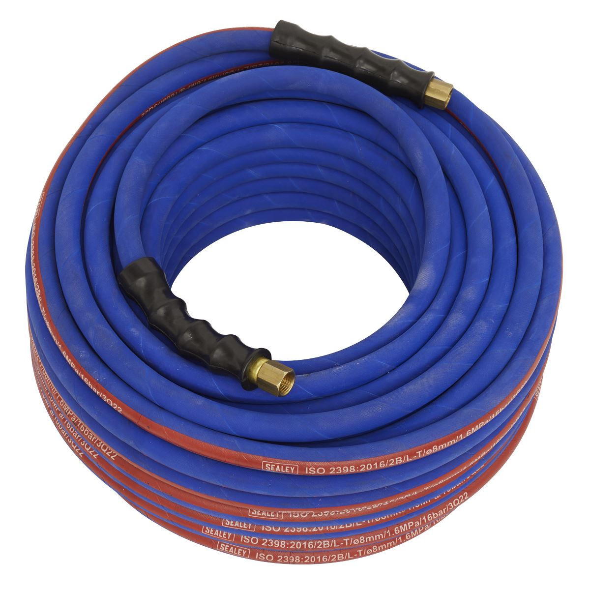 Sealey Air Hose 30m x 8mm with 1/4"BSP Unions Extra Heavy-Duty AH30R