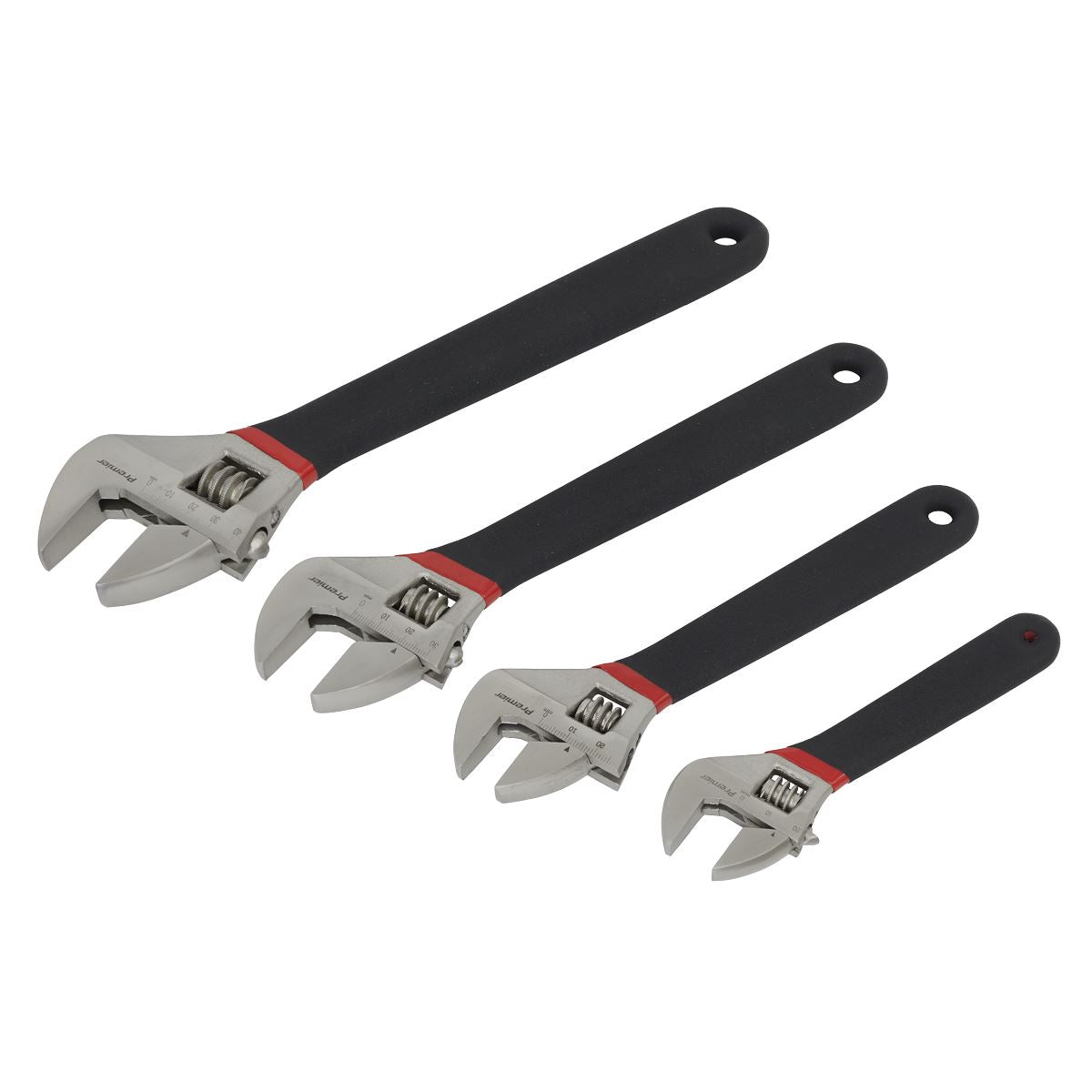 Sealey Adjustable Wrench Set 4pc Ni-Fe Finish AK9935