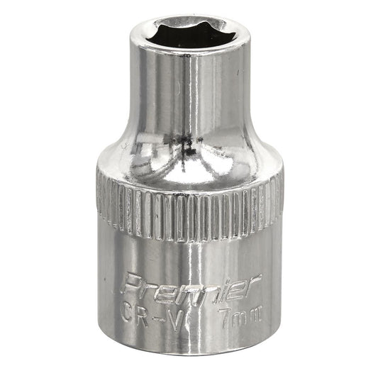 Sealey WallDrive Socket 7mm 3/8"Sq Drive Fully Polished SP3807