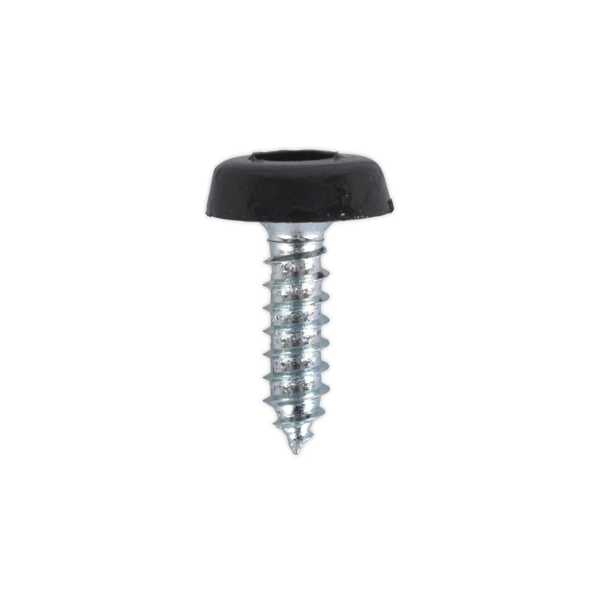 Sealey Numberplate Screw Plastic Head 4.8 x 18mm Black Pack of 50 PTNP3
