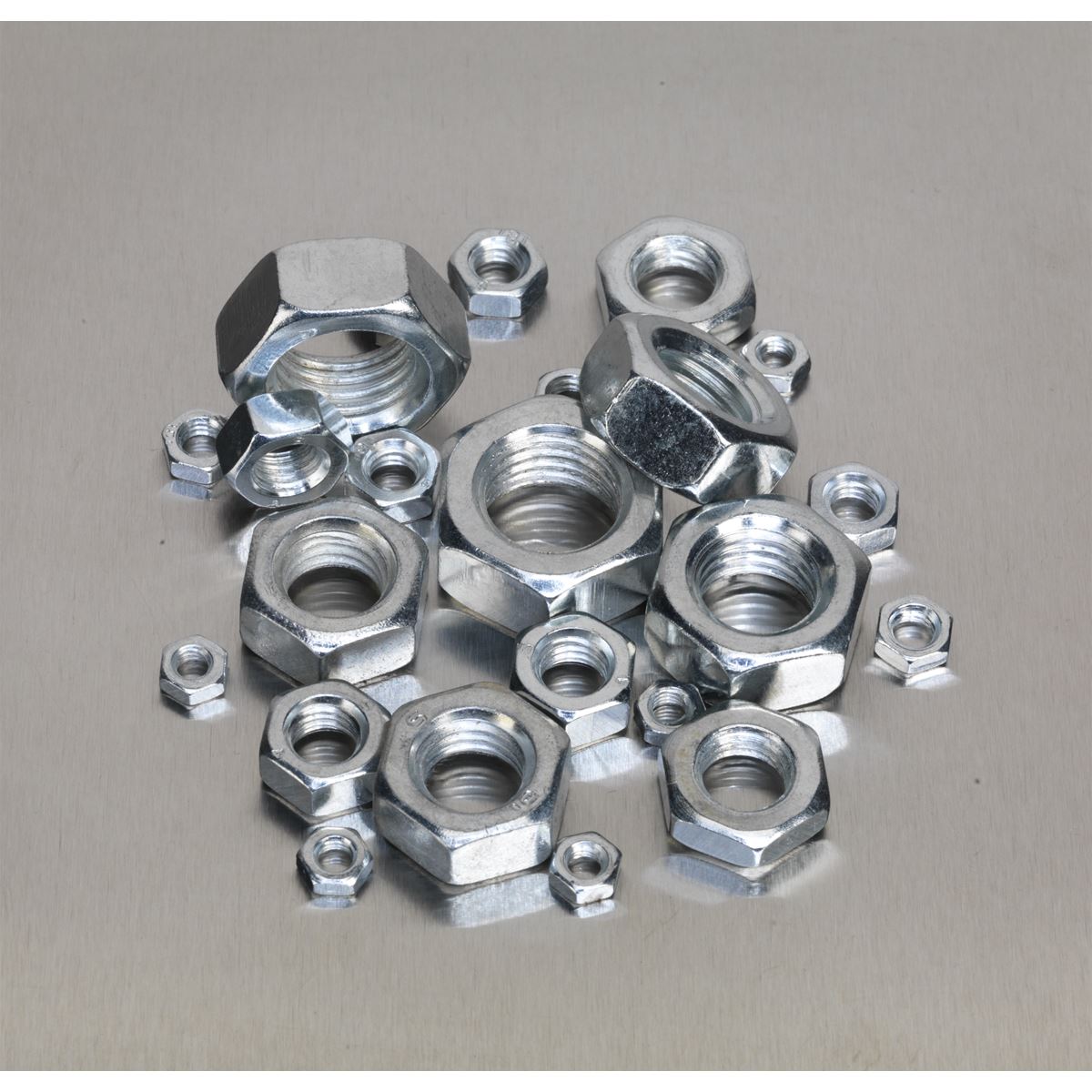 Sealey Steel Nut Assortment 255pc M4-M16 Metric AB046SN