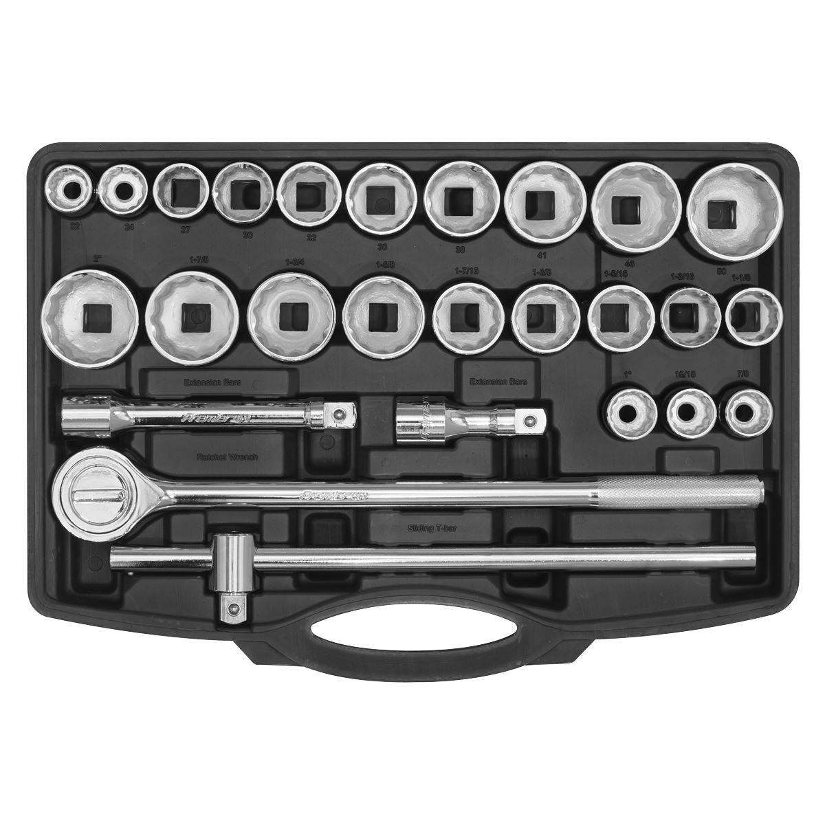 Sealey Socket Set 26pc 3/4"Sq Drive 12-point WallDrive-DuoMetric AK2582
