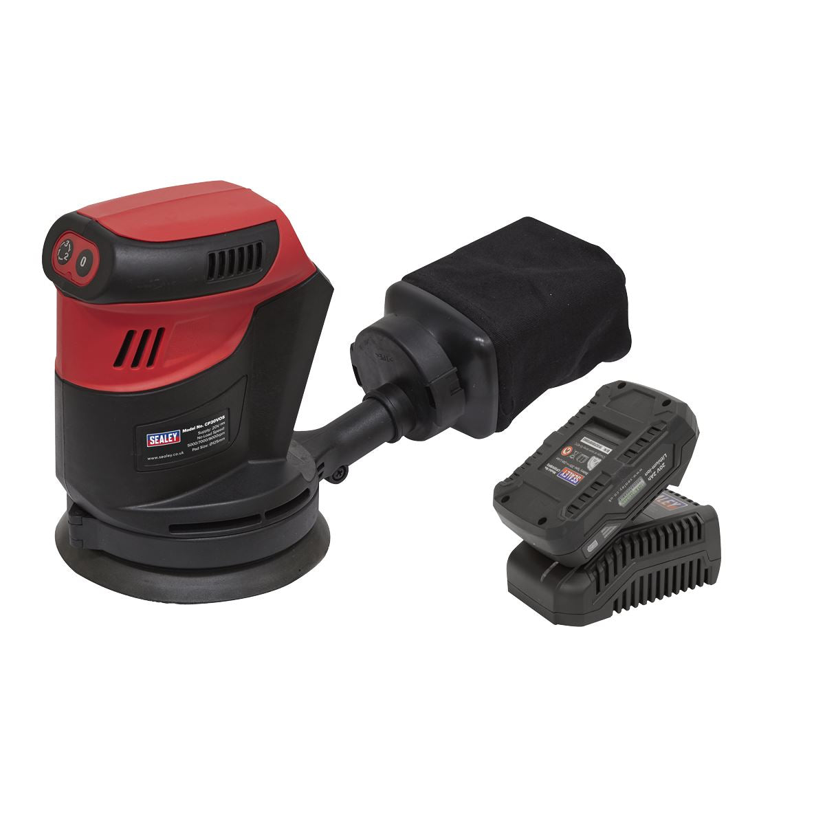 Sealey Cordless Orbital Palm Sander Kit 125mm 20V 2Ah CP20VOSKIT1
