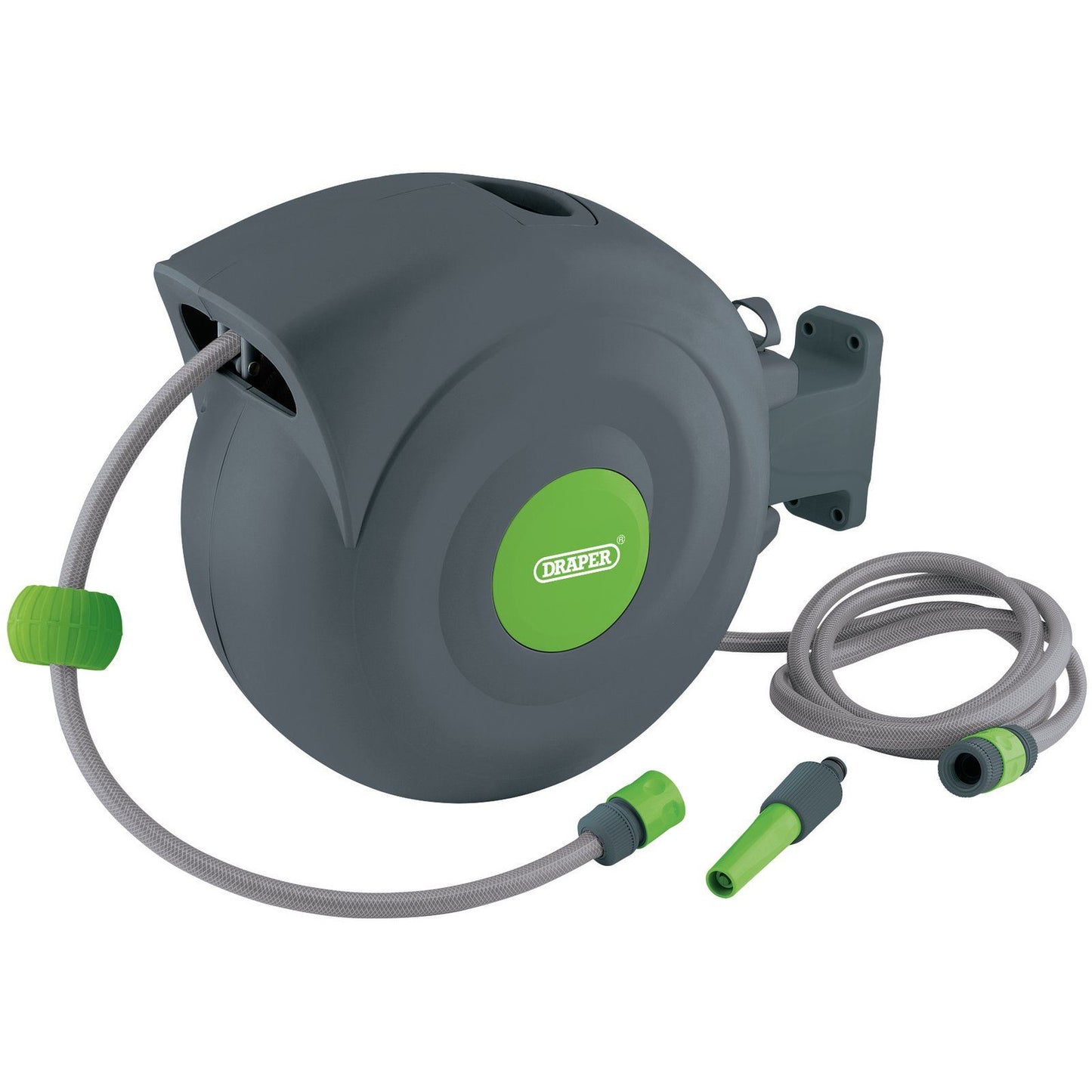 Draper Wall Mounted Retractable Garden Hose Reel Outdoor Watering Hosepipe (20M) - 15046