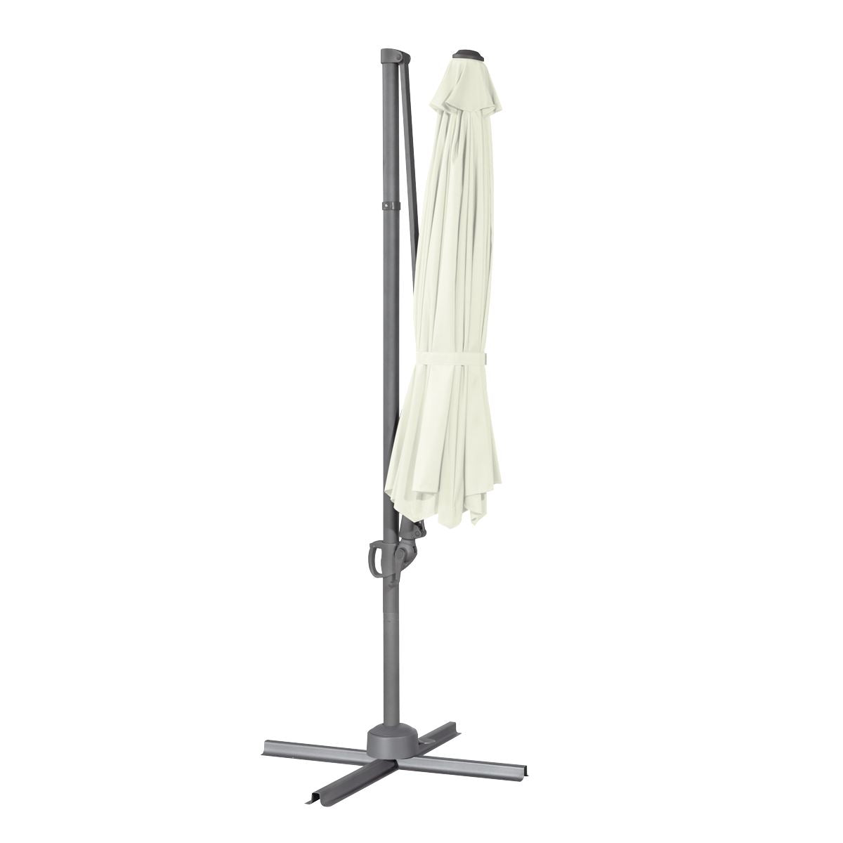 Dellonda Cantilever Parasol with 360� Rotation, Tilt & Cover 3m - Cream DG268