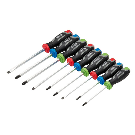 Draper Pound Thru Soft Grip Screwdriver Set (9 Piece)