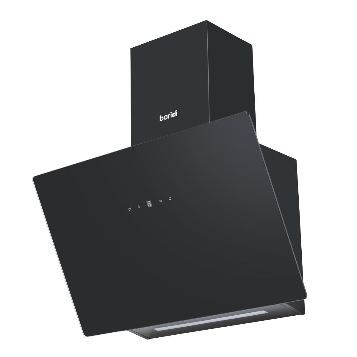 Baridi Angled Chimney Cooker Hood with Touch Controls & Carbon Filters 60cm