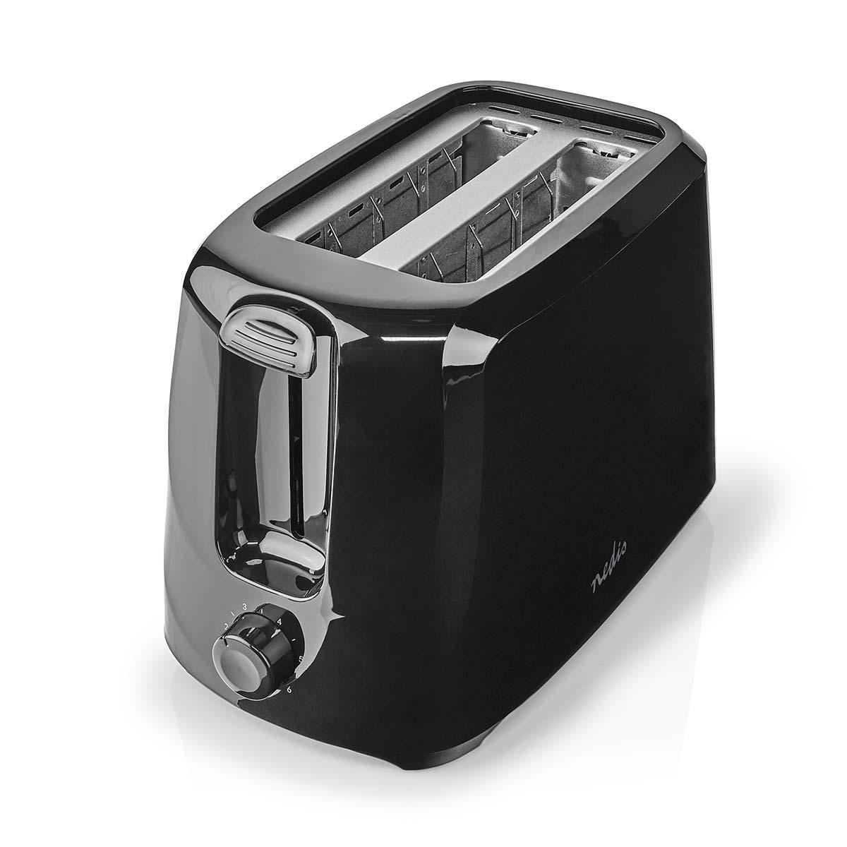 Nedis Toaster 2 Slots with 6 Browning levels Black - KABT150EBK