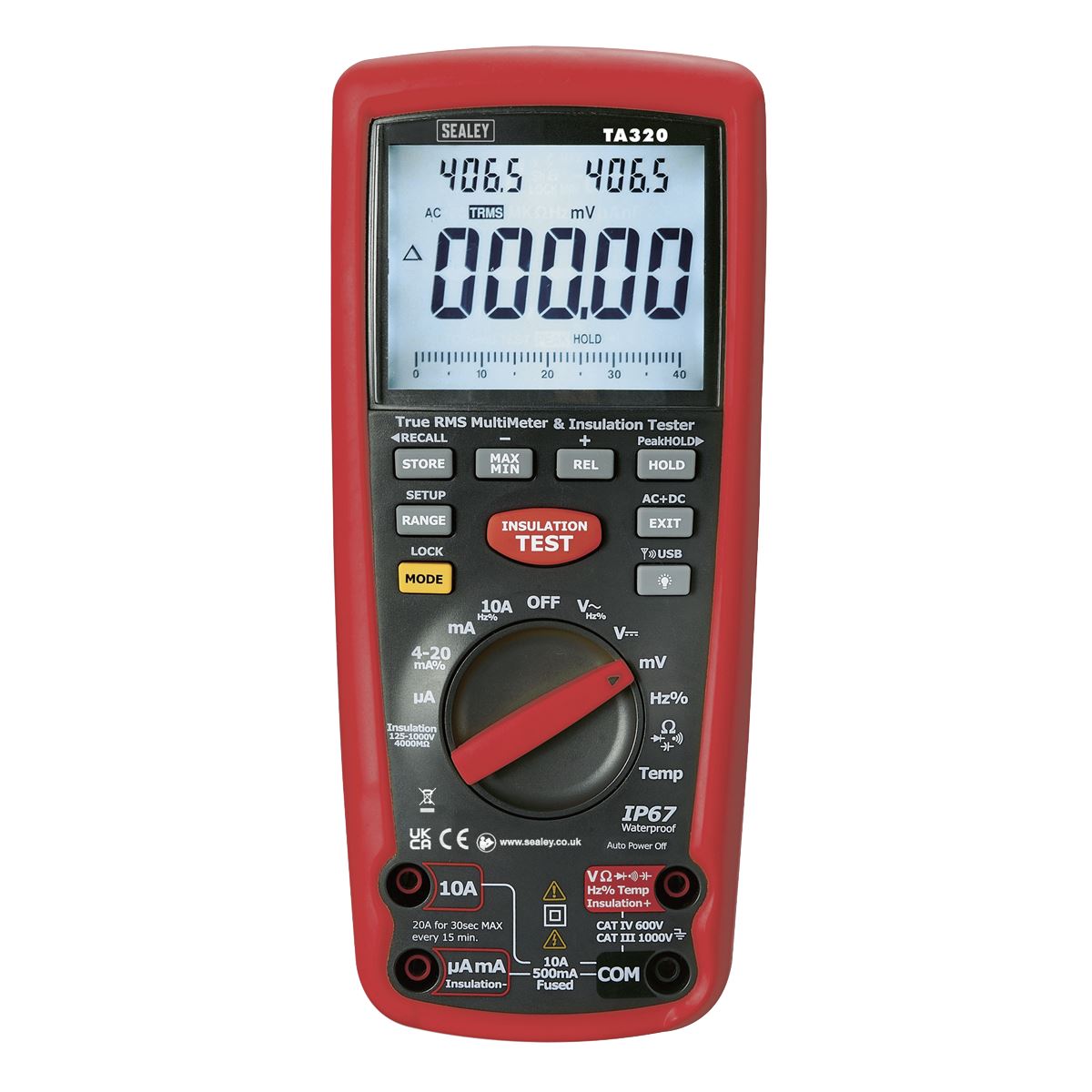 Sealey Digital Automotive Analyser/Insulation Tester - Hybrid TA320