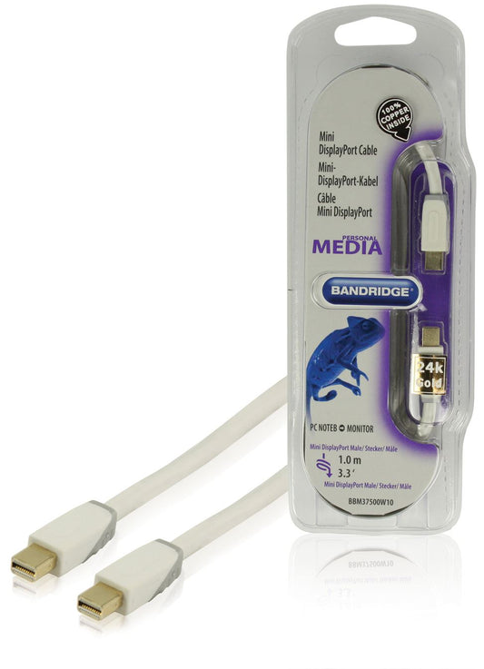 (Disc) Bandridge Mini DisplayPort Adapter Cable 1m (BBM37500W10) stocked GETR Tracked