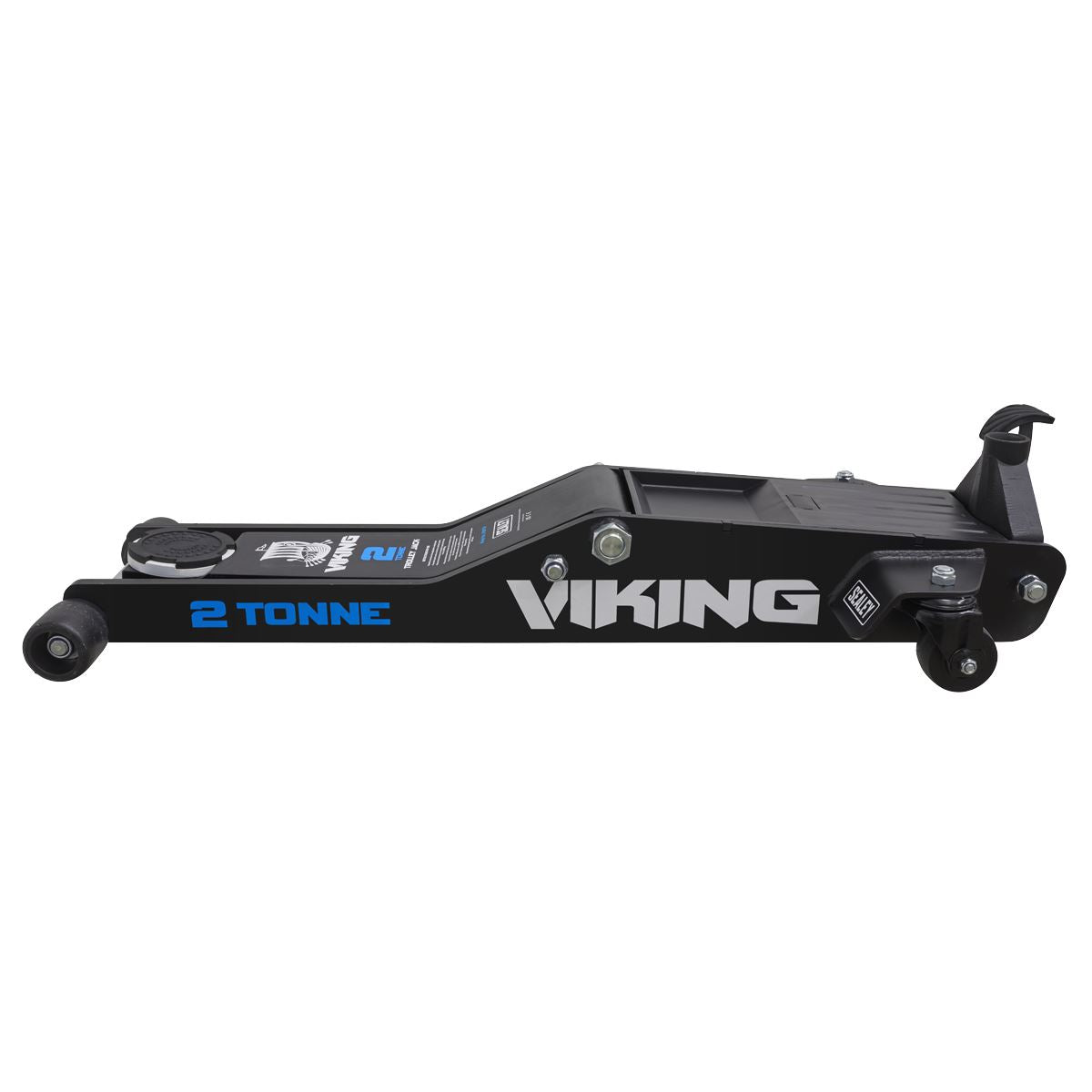 Sealey Viking 2 tonne Low Entry Long Reach Trolley Jack with R/Lift 2100TB