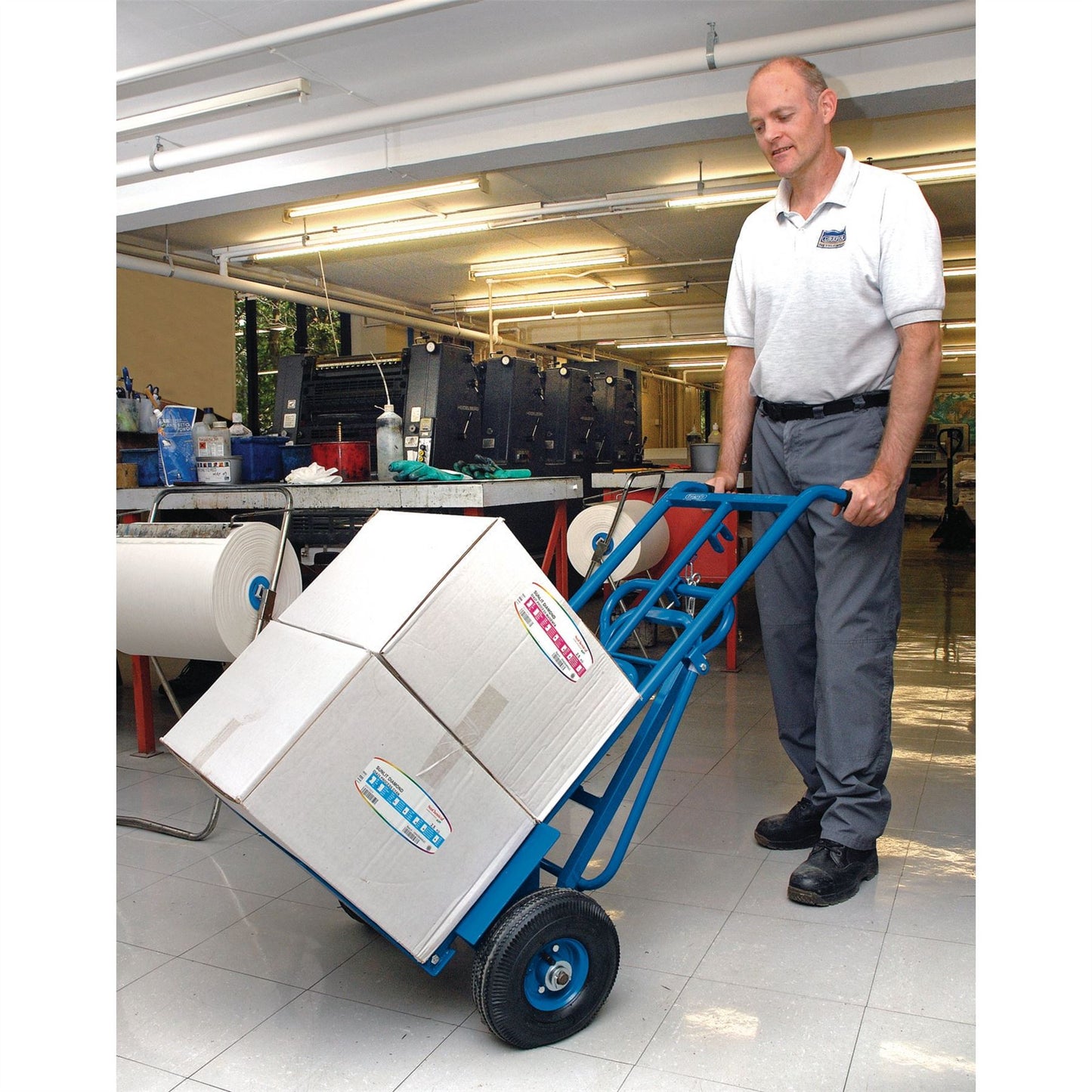 Draper 85673 - 3 in 1 Heavy Duty Steel Frame Sack Truck Sack Barrow