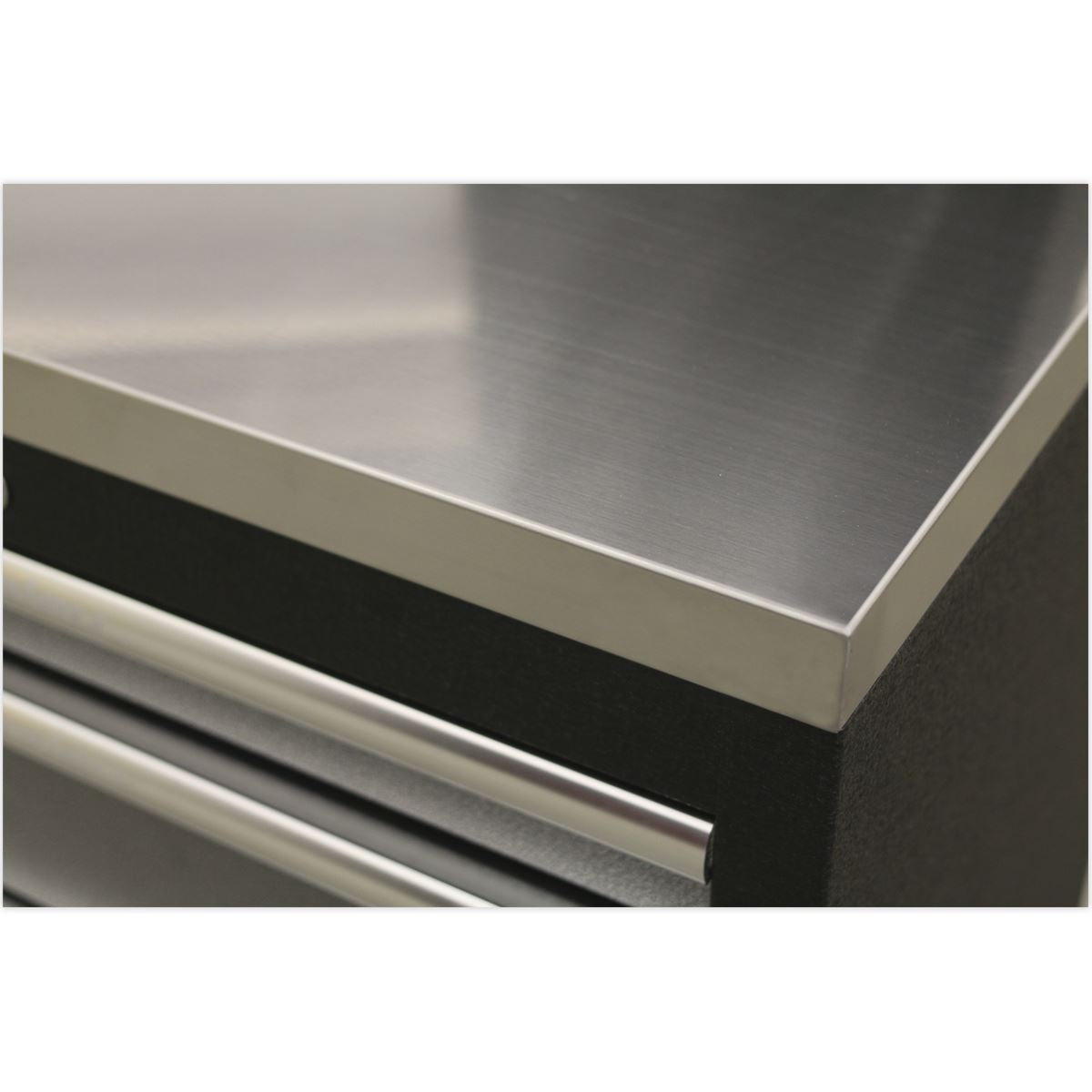 Sealey Superline Pro 4.9m Storage System - Stainless Worktop APMSSTACK17SS
