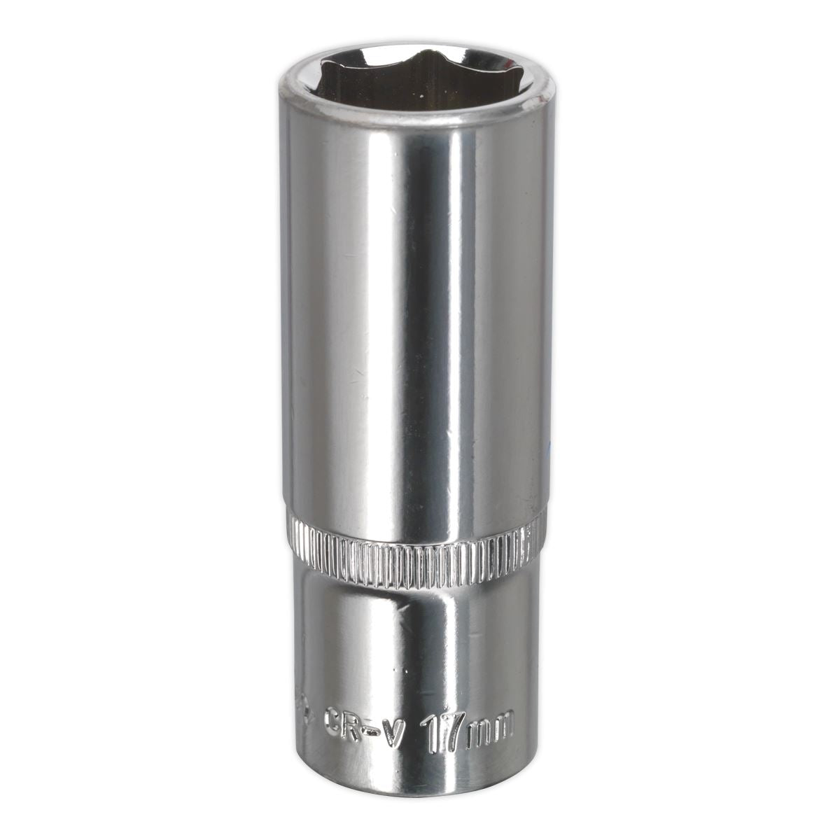 Sealey WallDrive Socket 17mm Deep 3/8"Sq Drive Fully Polished SP3817D