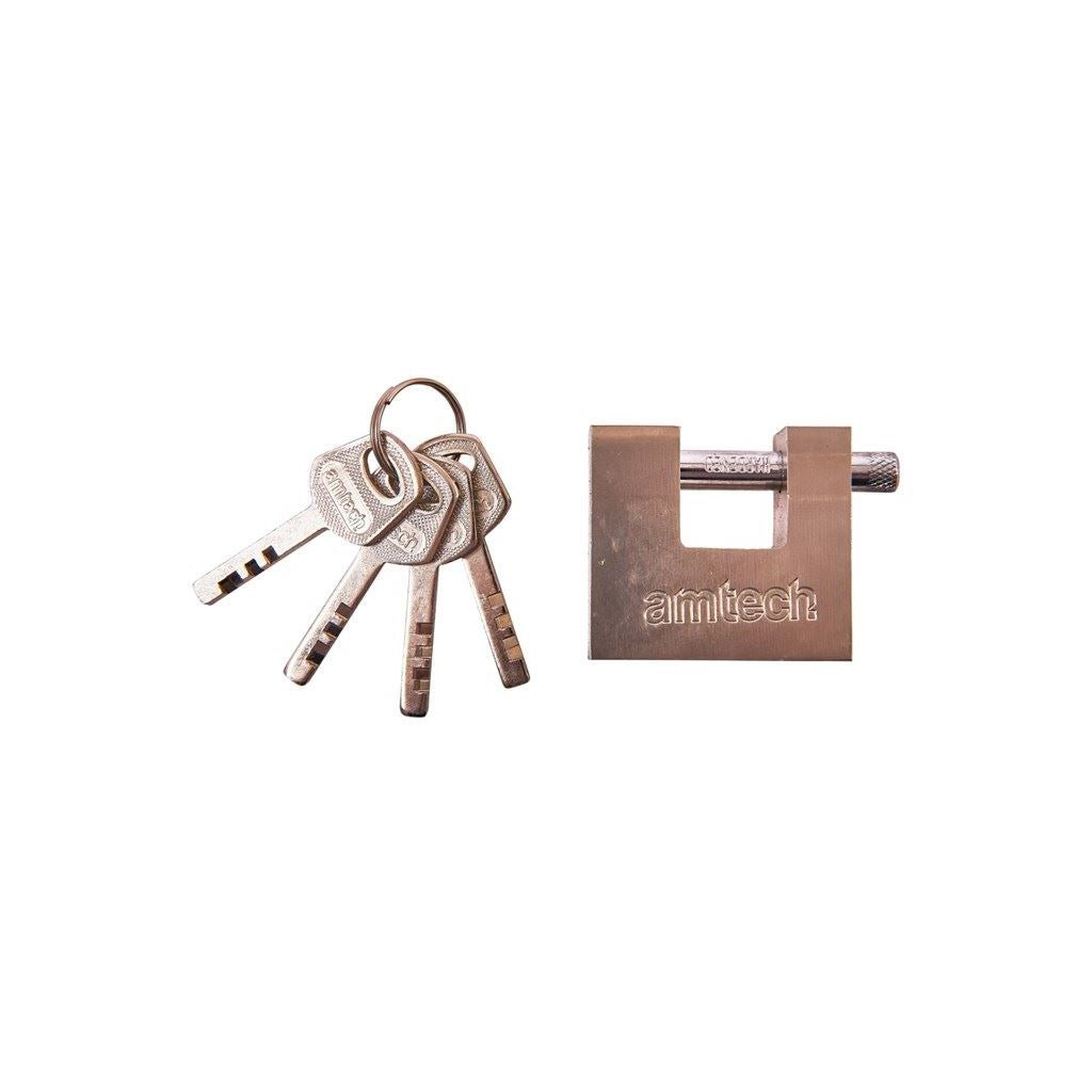 50mm Heavy Duty Rectangular Shutter Padlock High Security Rotating Shackle Lock - T1675