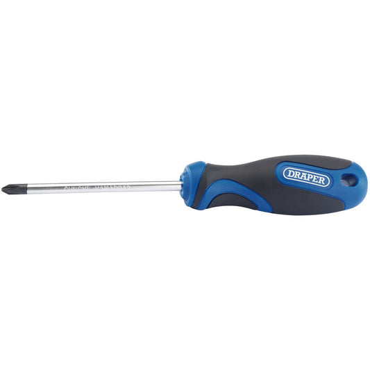 Draper 48932 No.2 x 100mm Cross Slot Screwdriver with Soft Grip Handles