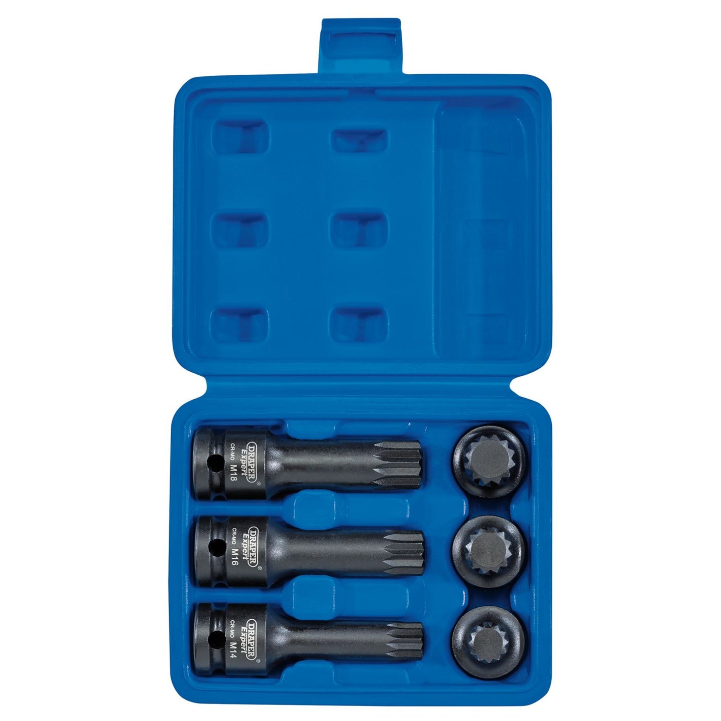 Draper Expert 6 Piece 1/2" Square Drive Impact Spline Socket Bit Set 28881
