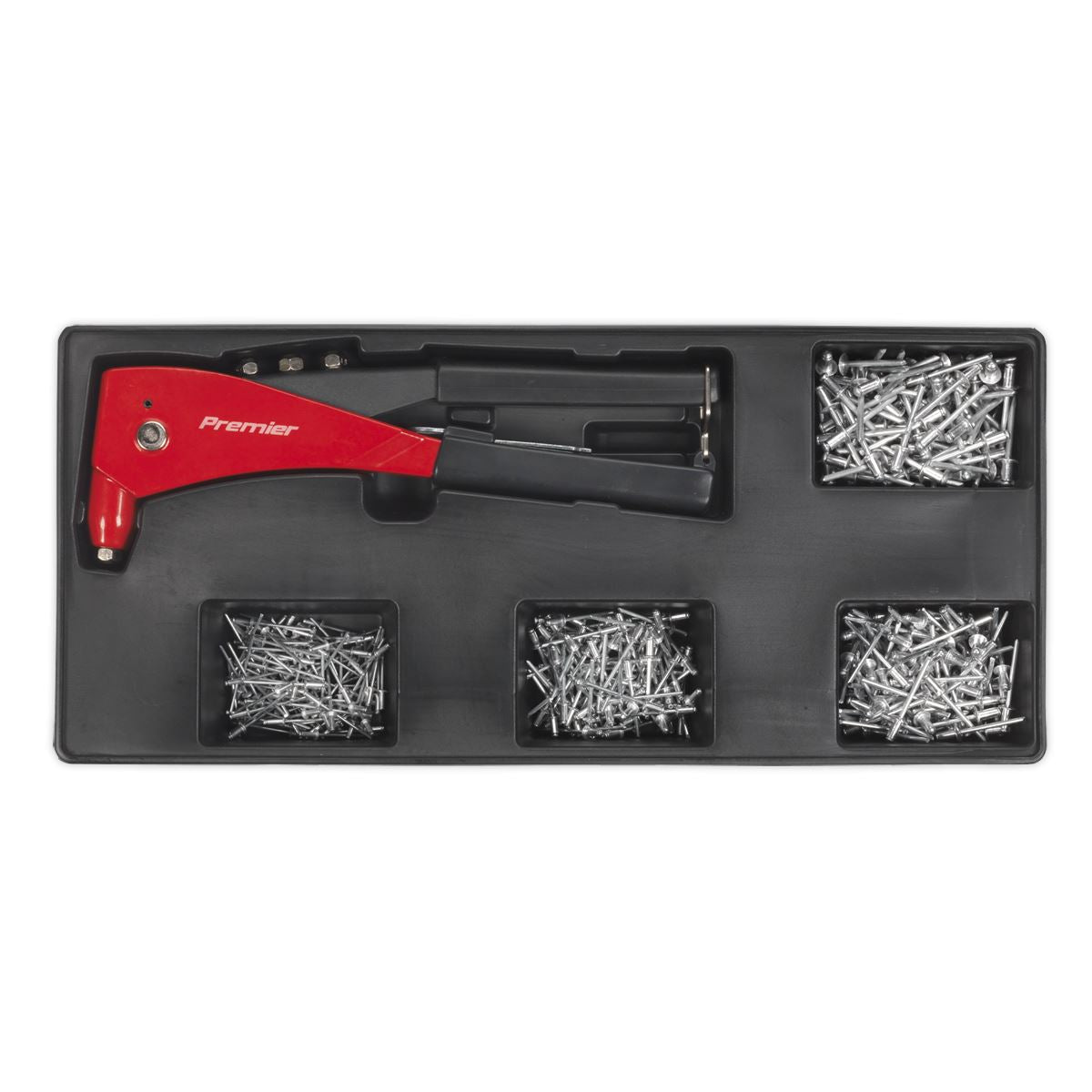 Sealey Tool Tray with Riveter & 400 Assorted Rivet Set TBT15
