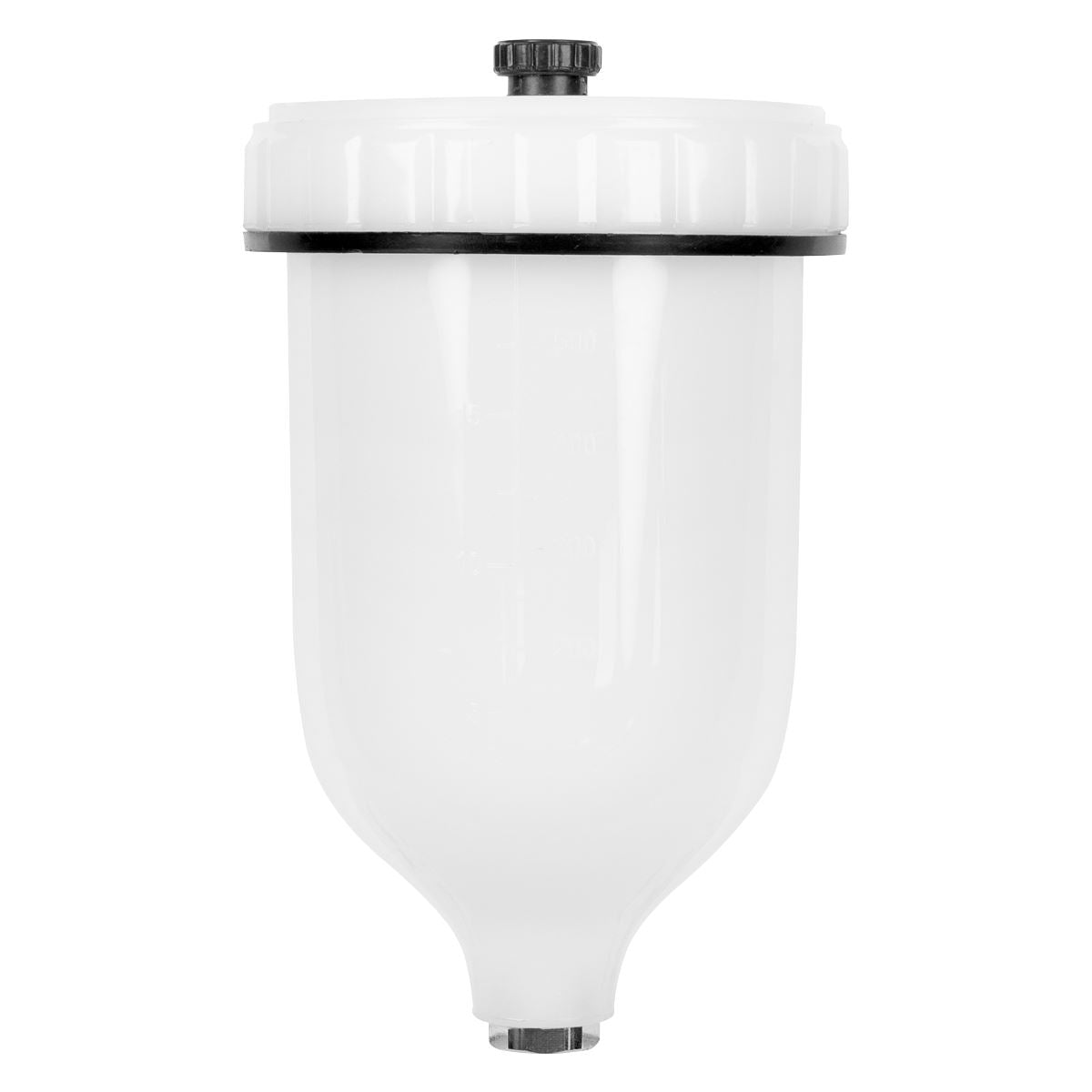 Sealey Paint Spray Gun Pot with Brass Fitting 600ml - White PC01