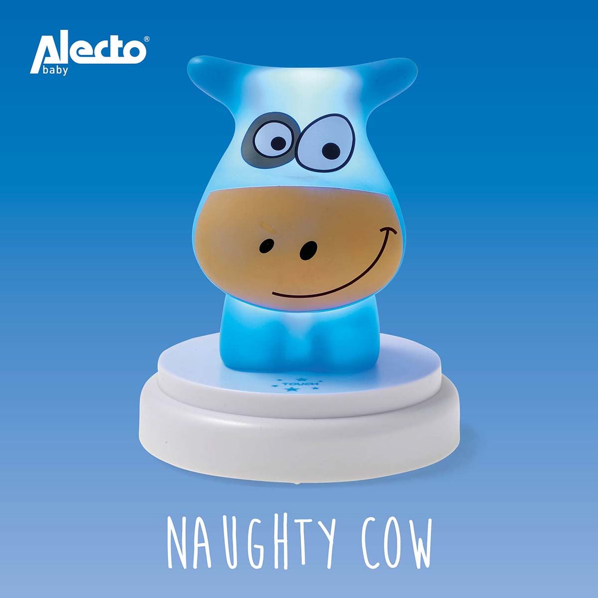 Alecto NAUGHTY COW LED night light cow blue