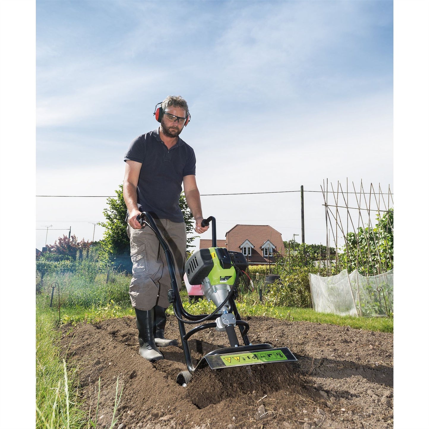 Draper 42.7cc Petrol Cultivator/Tiller Allotment Rotavator Garden Power Tools - 32329