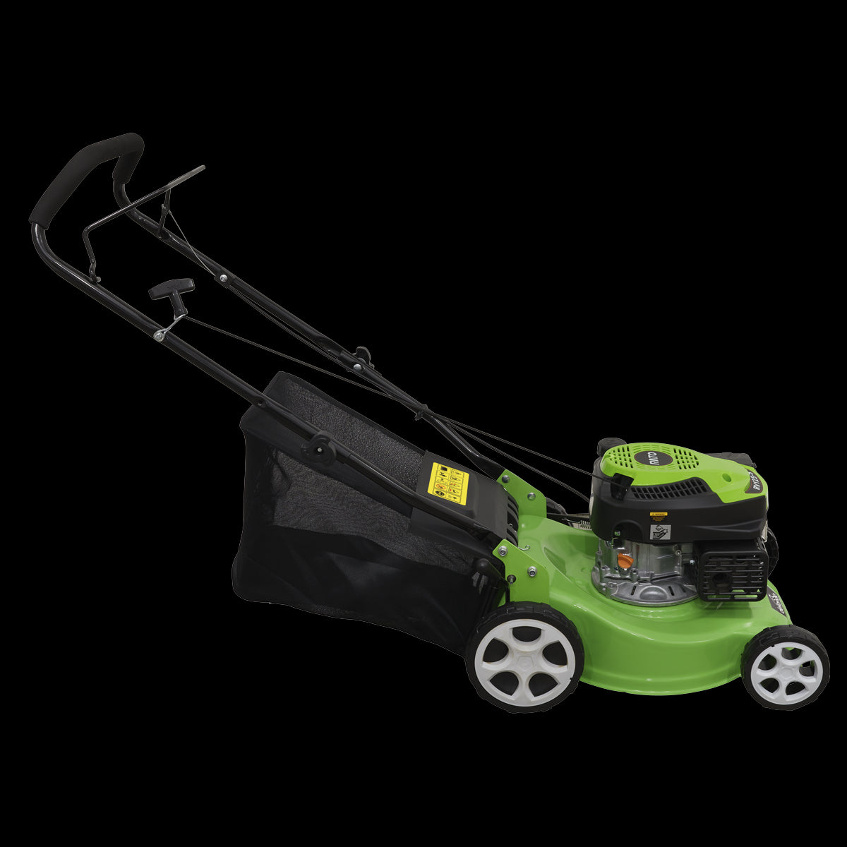 Dellonda Hand Propelled Petrol Lawnmower Grass Cutter, 132cc 16"/40cm 4-Stroke - DG100 DG100
