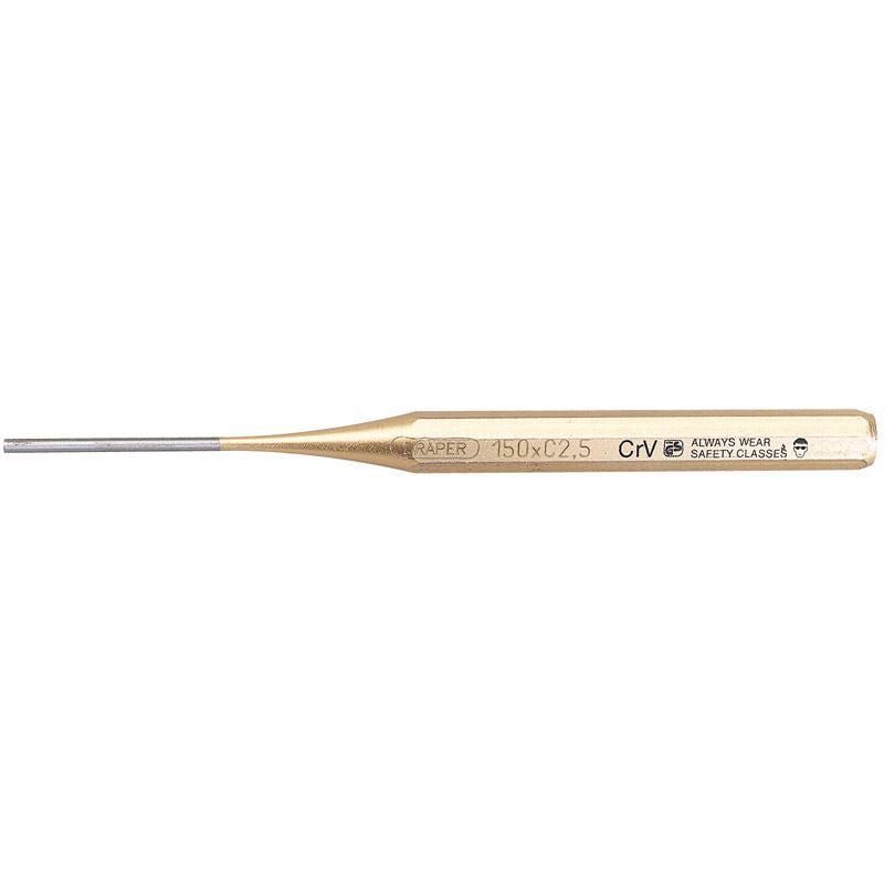 Draper 1x Expert 2.5mmx150mm Octagonal Parallel Pin Punch Professional Tool - 51653