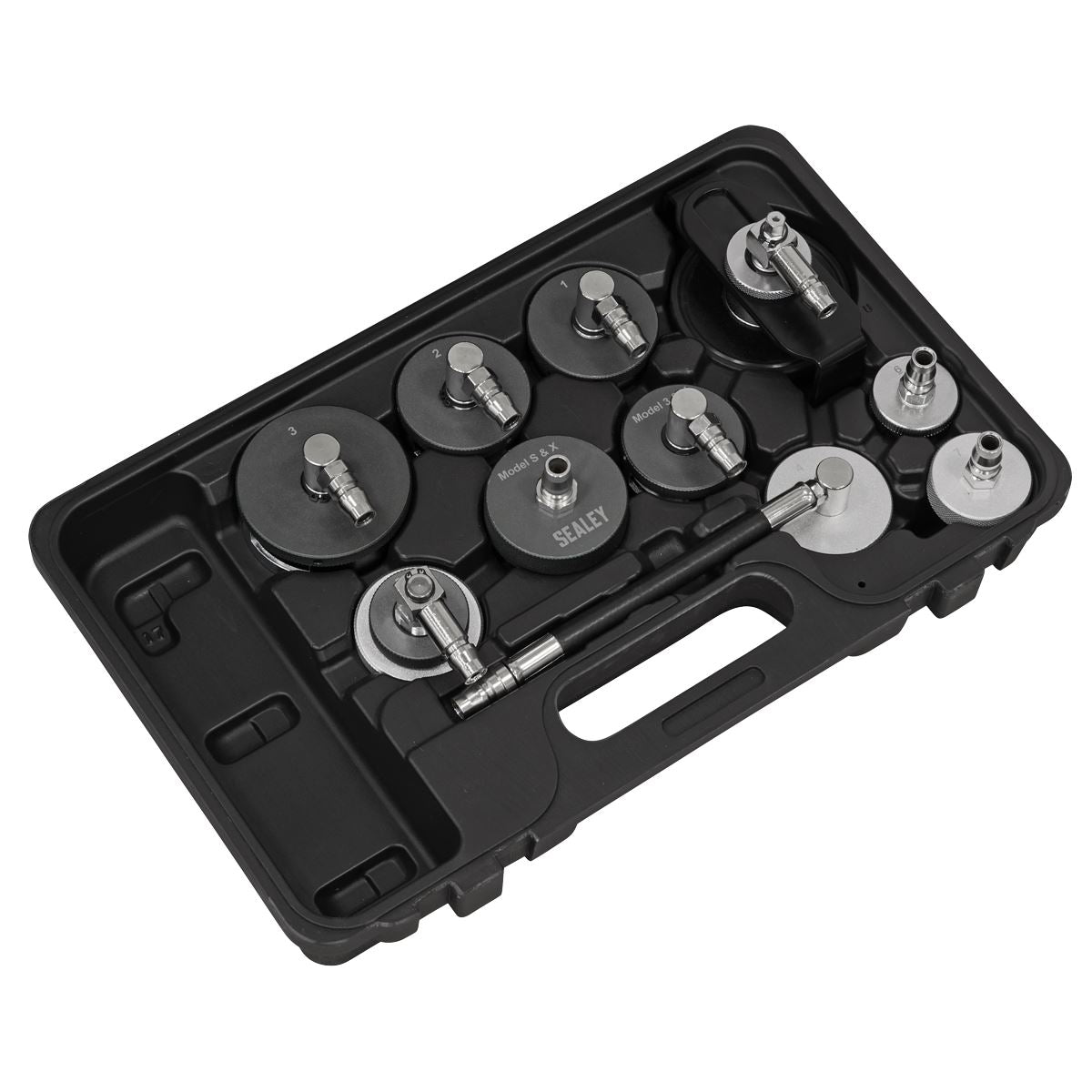 Sealey Brake & Clutch Pressure Bleeder Cap Set 10pc VS0204D