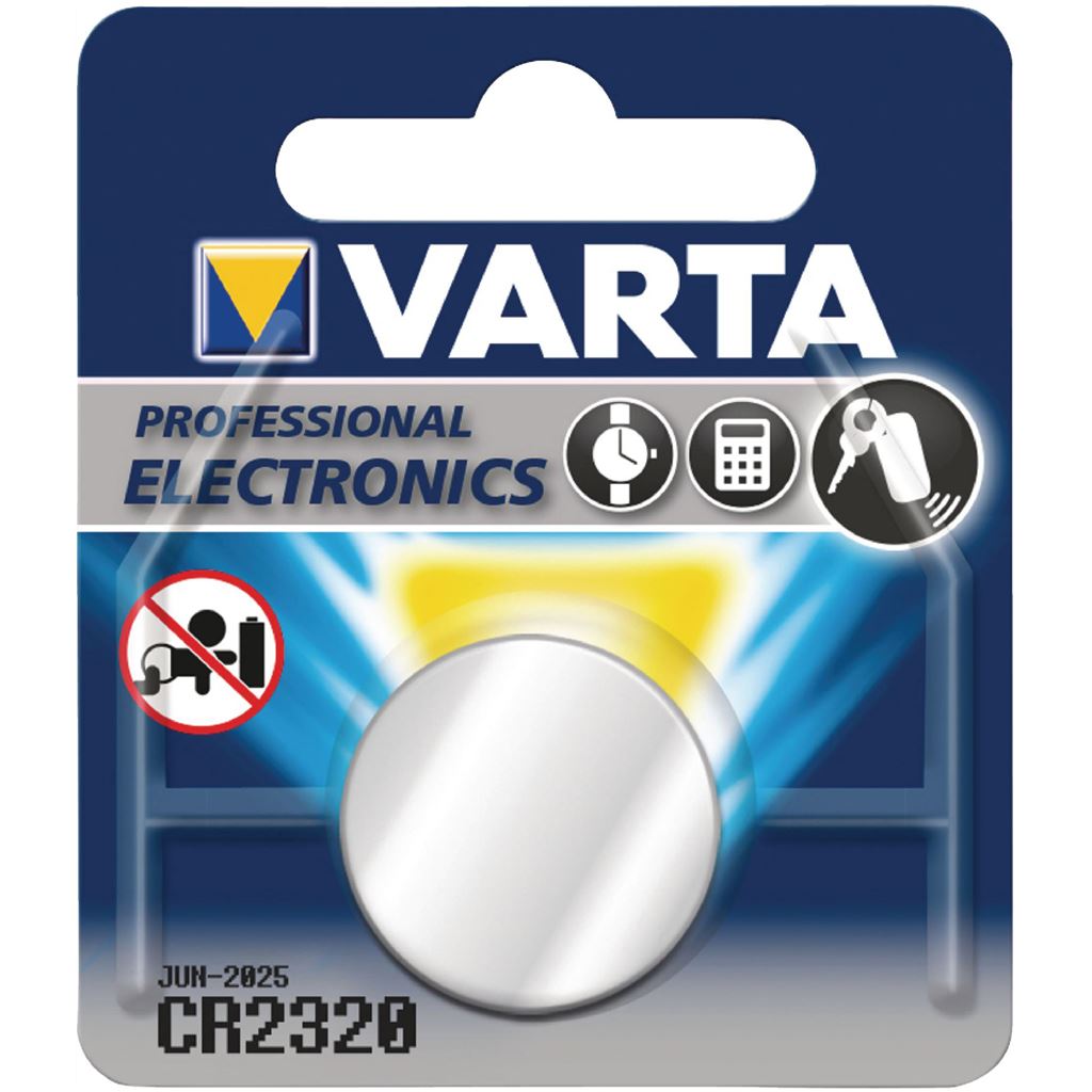 1x Varta Lithium Battery CR2320 3V 135mAh Button Coin Cell - VARTA-CR2320