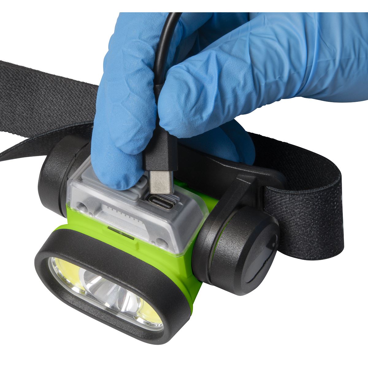 Sealey Rechargeable Head Torch with Auto-Sensor 5W & 3W COB LED HT400LED