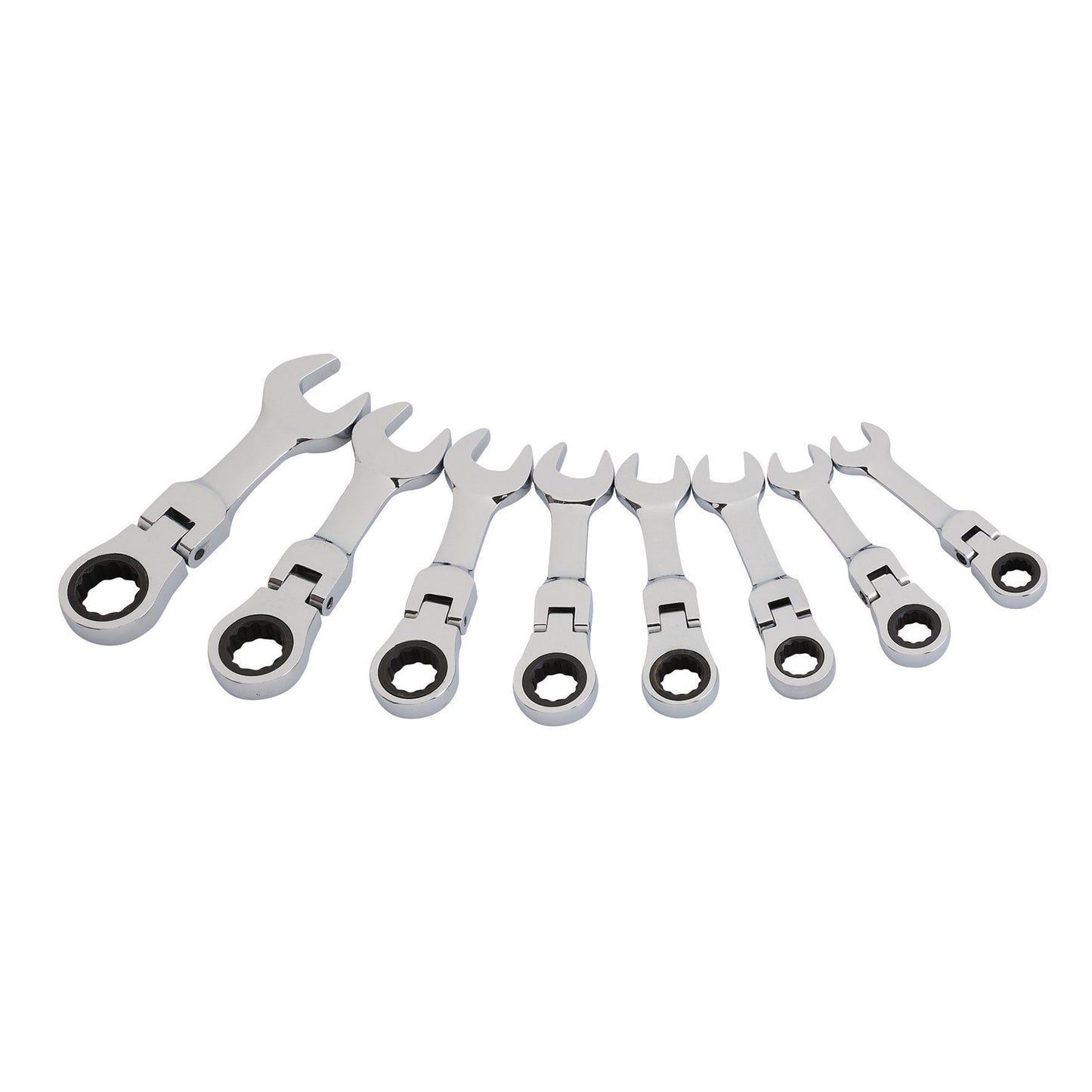 Draper 8 Piece Stubby Flex Ract. Spanner 8230FMMBS/8 - 27982