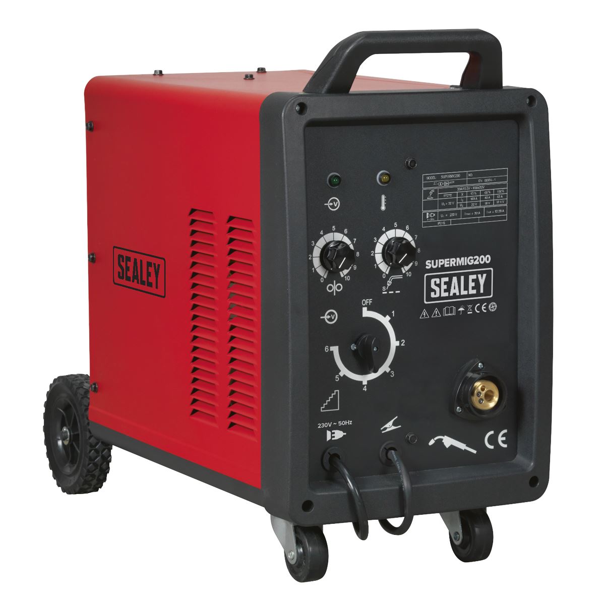 Sealey Professional MIG Welder 200A 230V with Binzel Euro Torch SUPERMIG200