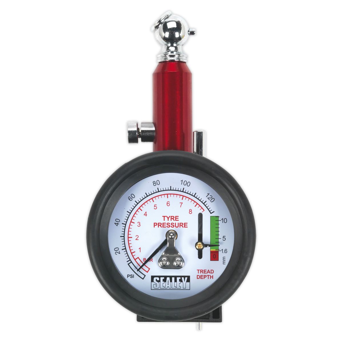 Sealey Tyre Pressure Gauge with Tread Depth Gauge 0-8bar(0-120psi) TSTPDG01