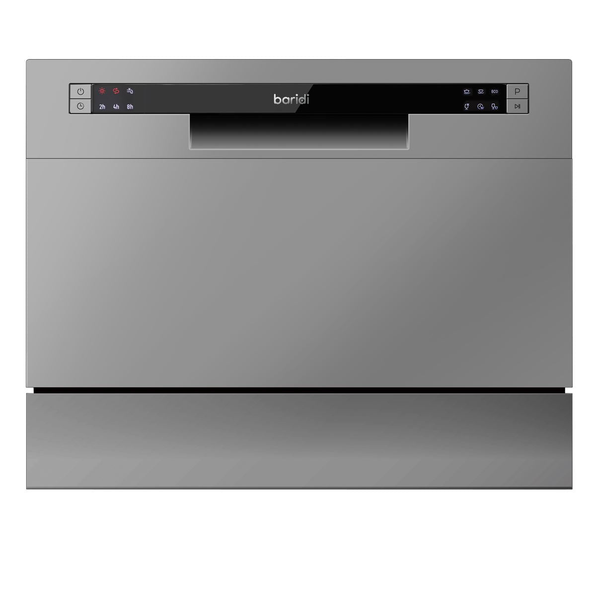Baridi Compact Tabletop Dishwasher 6 Place Settings, 6 Programmes, Low Noise