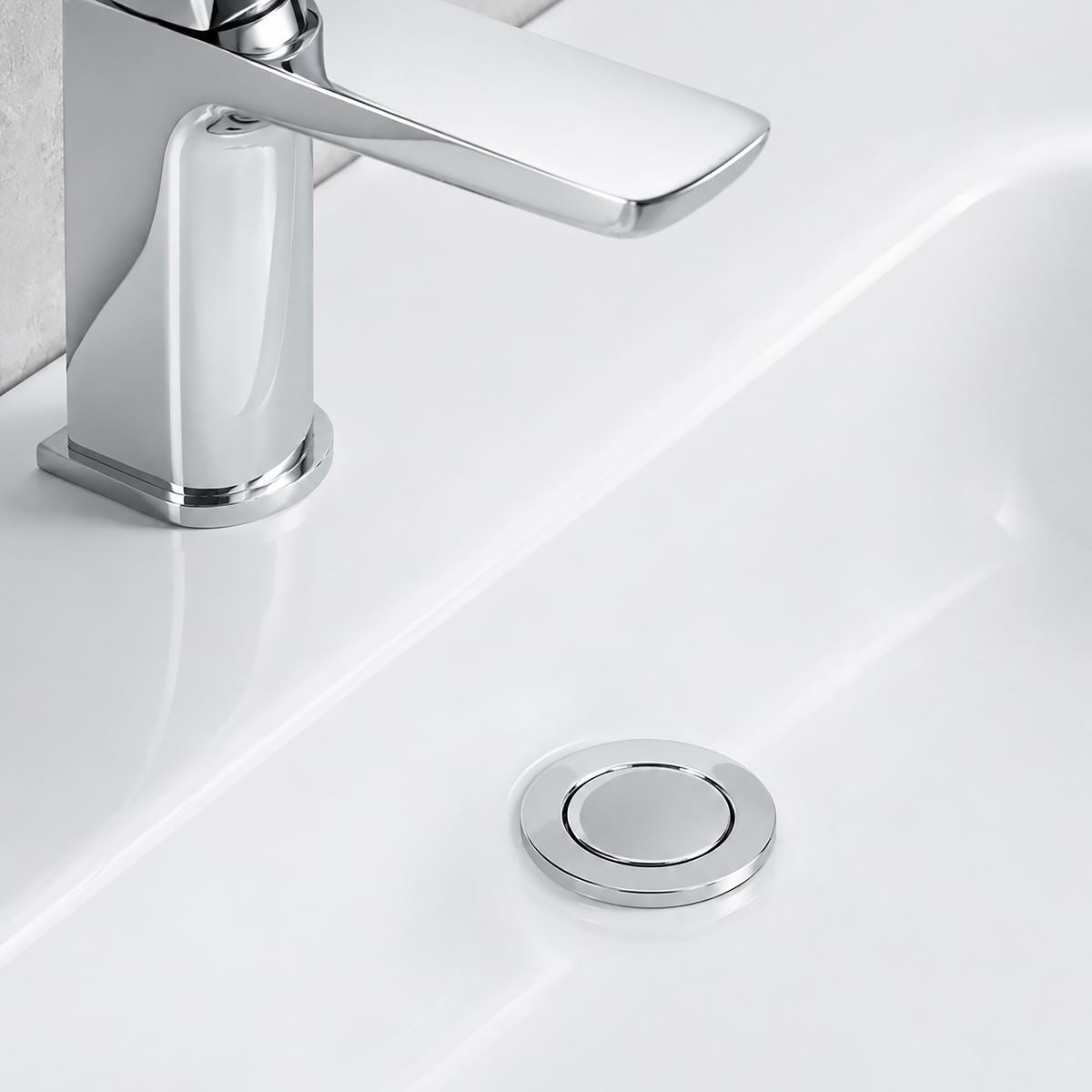 Baridi Basin Mixer Tap with Clicker Waste - Chrome DH392
