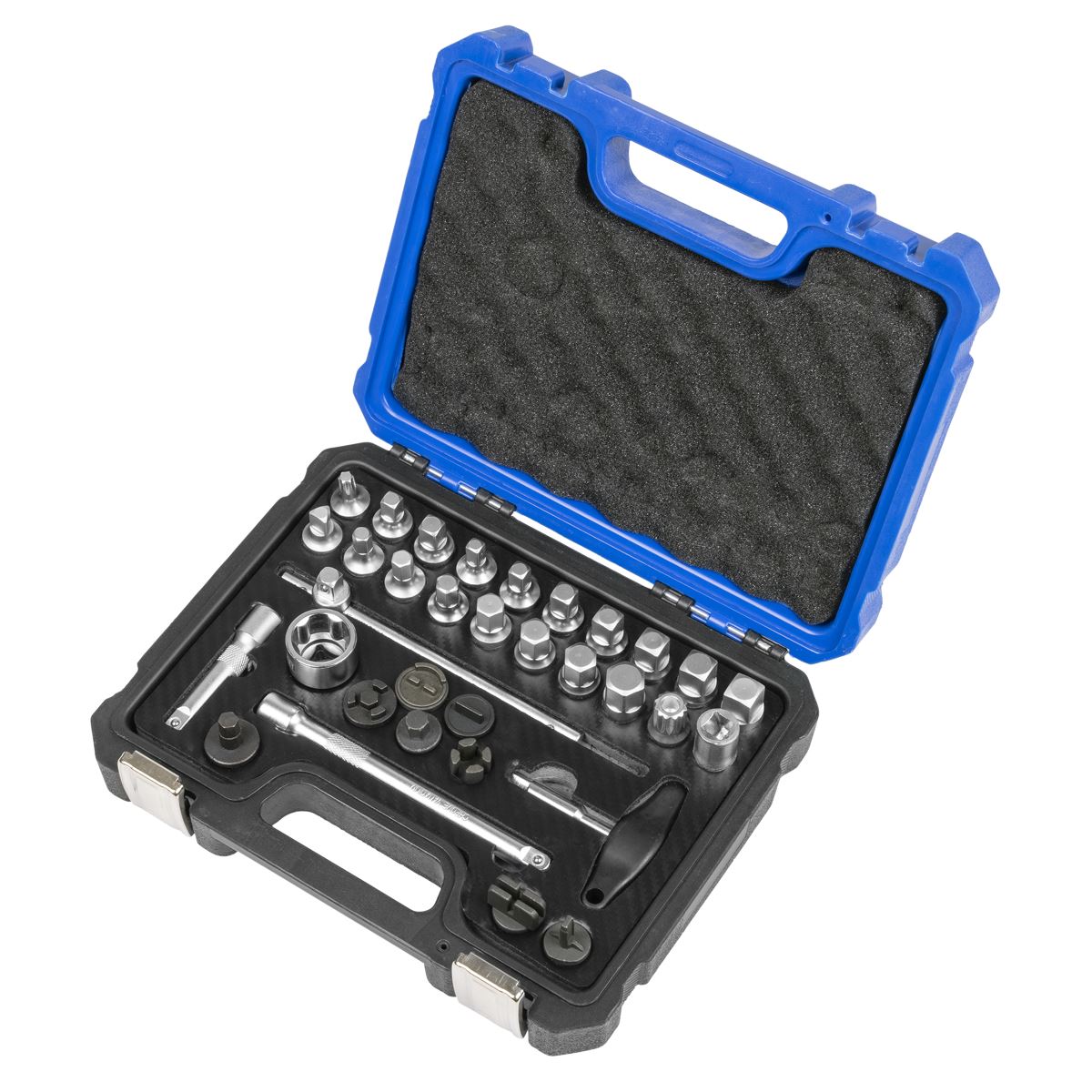 Sealey Master Oil Drain Plug Removal Kit 33pc AK758