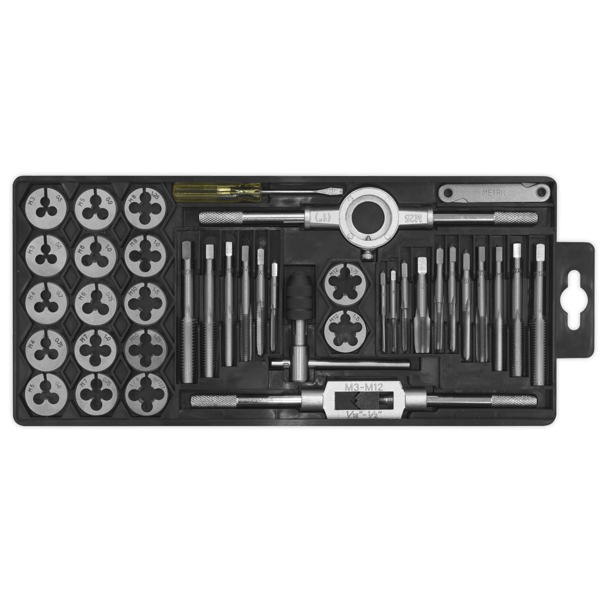 Sealey Tap & Die Set 40pc Split Dies Metric AK301
