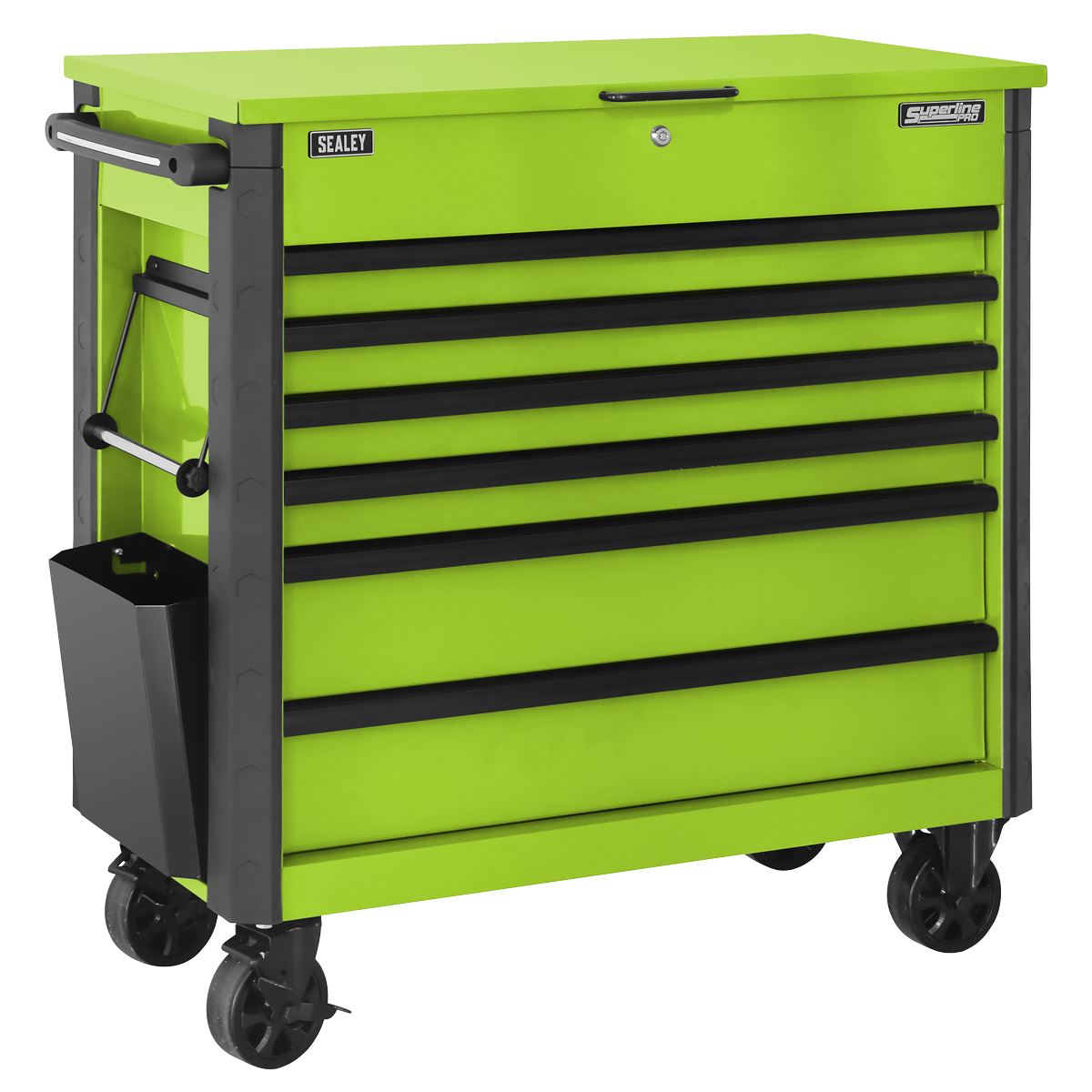 Sealey Superline Pro Tool Trolley 6 Drawer with Ball Bearing Slides - Green AP366HV