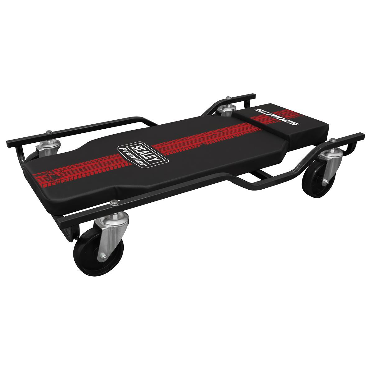 Sealey Steel Creeper with 4 Rough Ground Wheels SCR100S